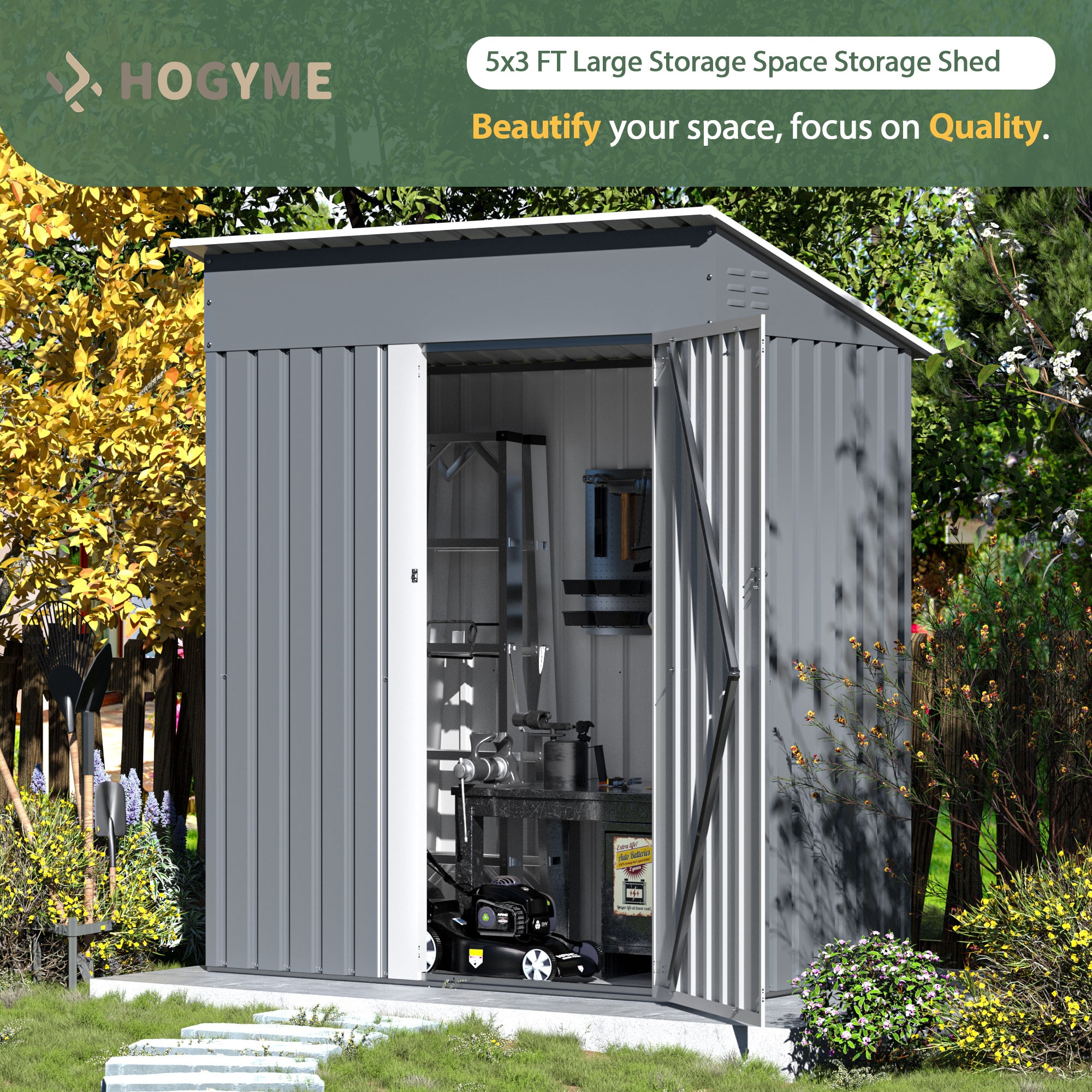 Jaxpety HG61X1371-L01 Metal-Storage-Buildings-Sheds - View #4