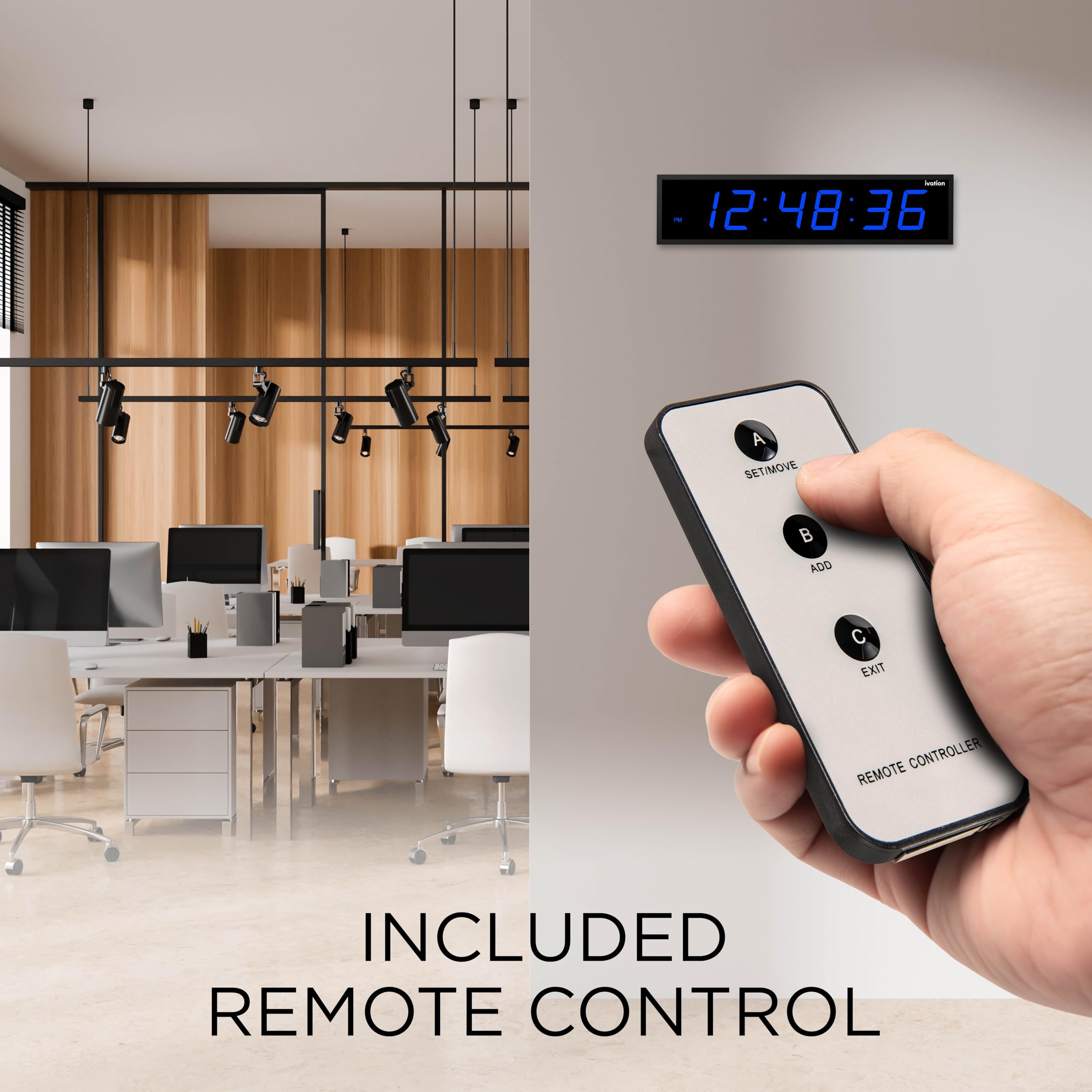 Ivation JID0124BLU Indoor-Outdoor-Clocks - View #7