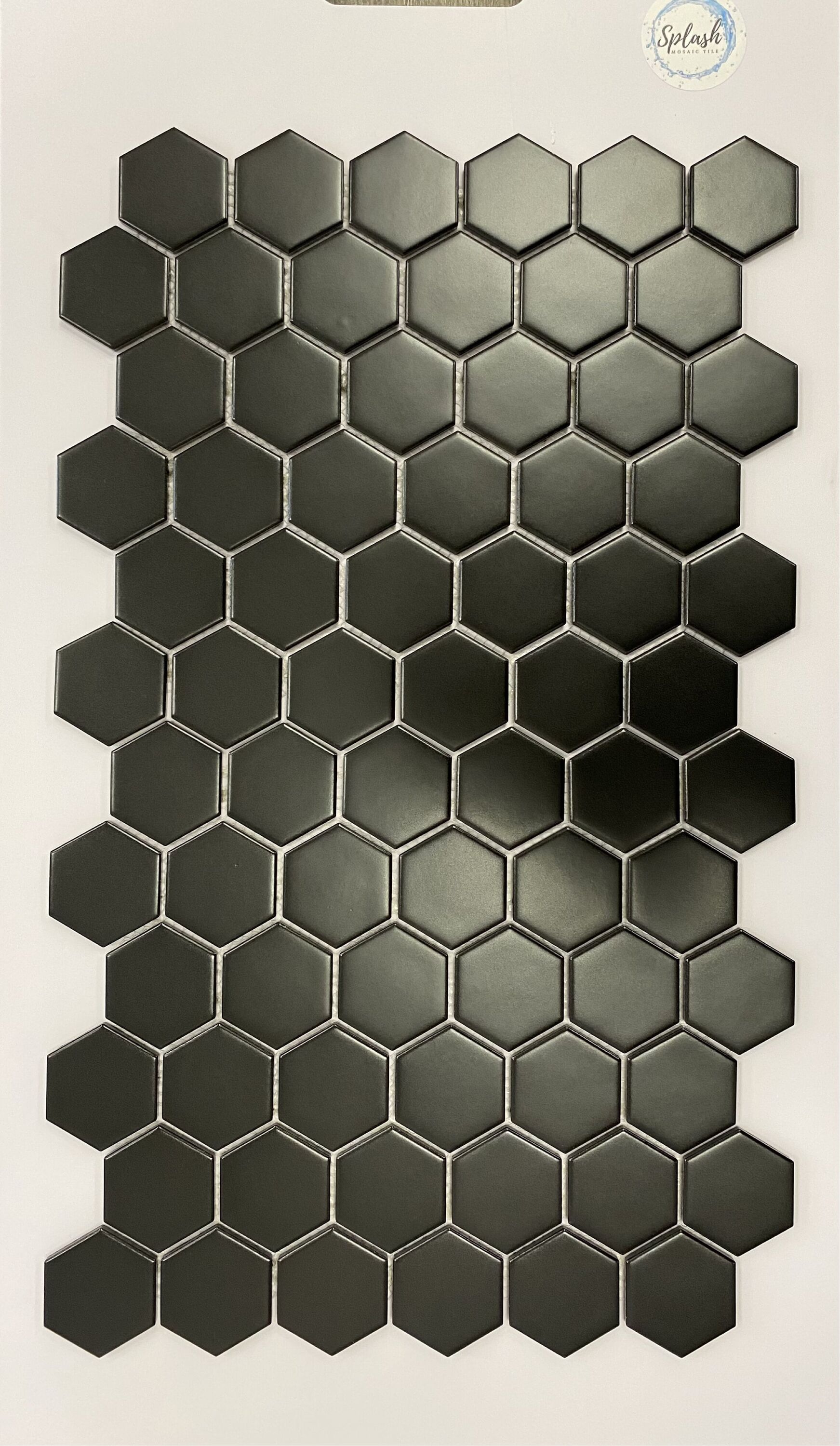 Splash Mosaic Tile (Sample) CASCADE Black 3-in x 3-in Satin Porcelain ...
