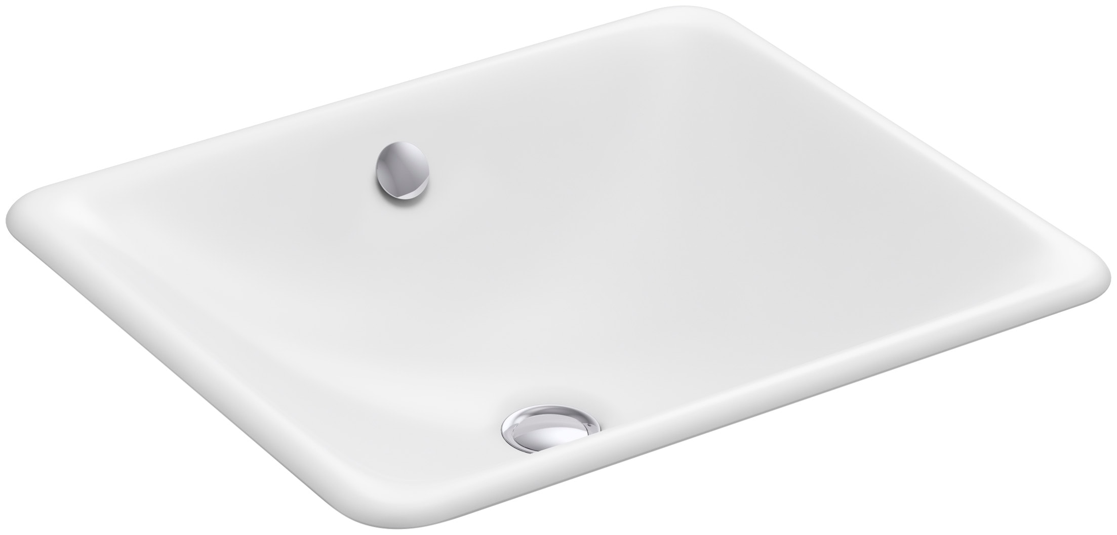 KOHLER 5400-0 Iron Plains Cast iron Drop-in or undermount Rectangular Traditional White Bathroom Sink ( 18.5625-Inches x 15.75-Inches )