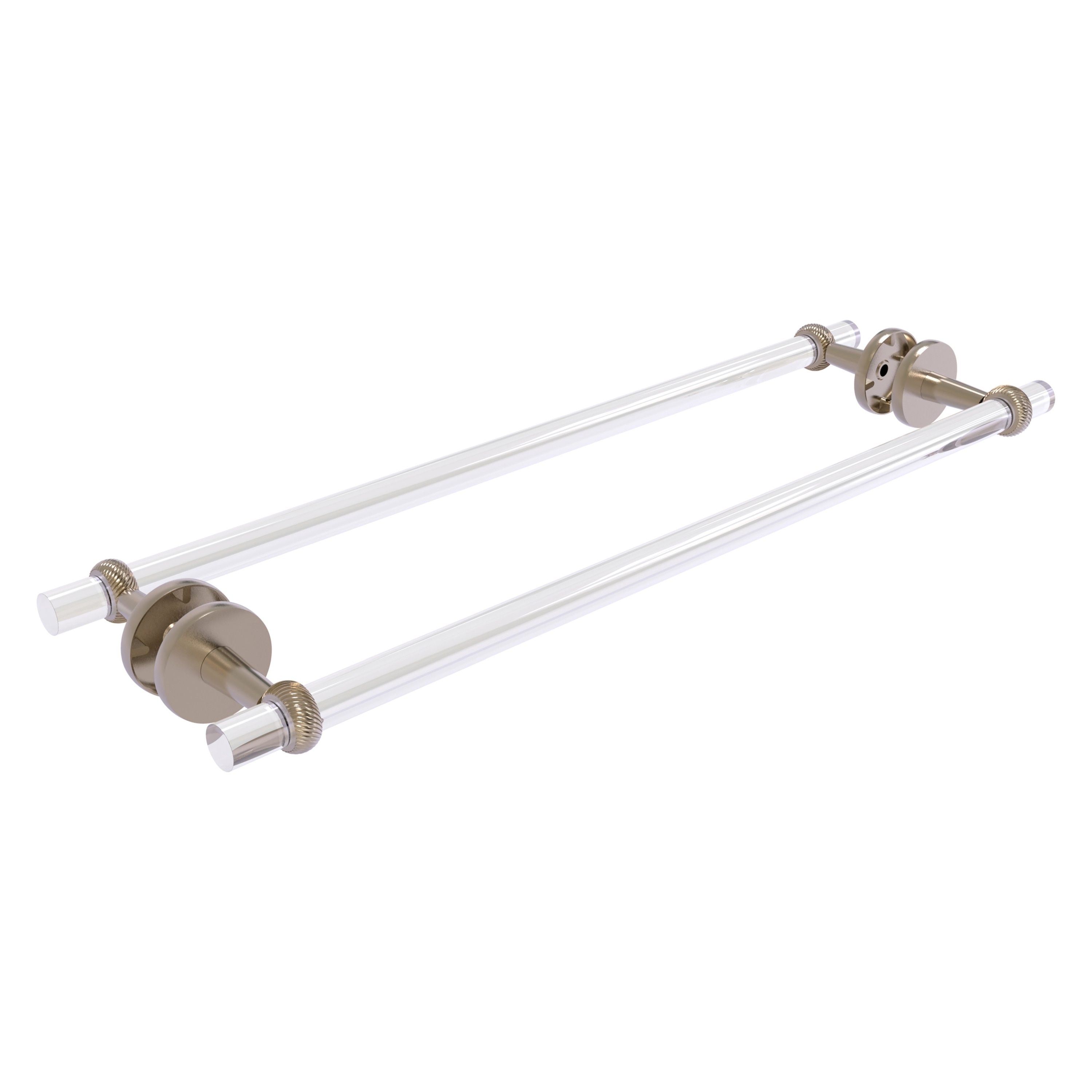 Allied Brass CV-41T-BB-24-PEW Clearview 24-in double Antique Pewter Wall mount Double Towel Bar