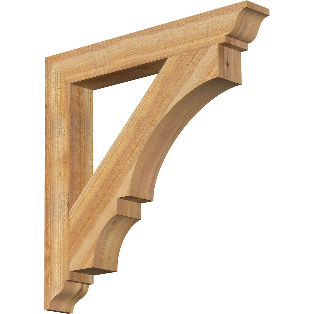 Ekena Millwork BKT04X30X30BOA01RWR Balboa traditional rough sawn 4-in x 30-in x 30-in Western red cedar Brown Wood Standard bracket
