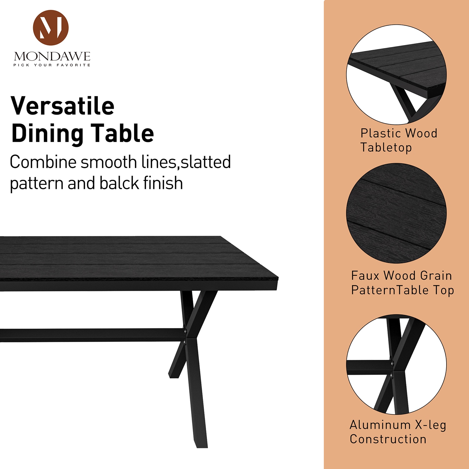 Mondawe MO-T01BK Patio-Tables - View #8