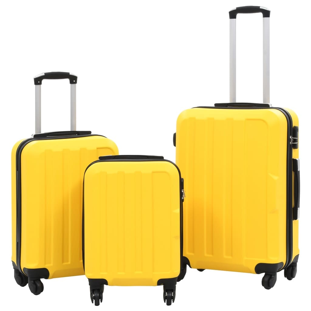 Tinyhomie Hardcase Trolley Set 3-Piece Yellow ABS