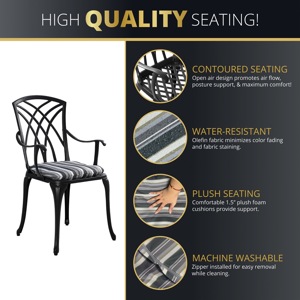 Kinger Home PBS-S-002-BLK Patio-Dining-Sets - View #5