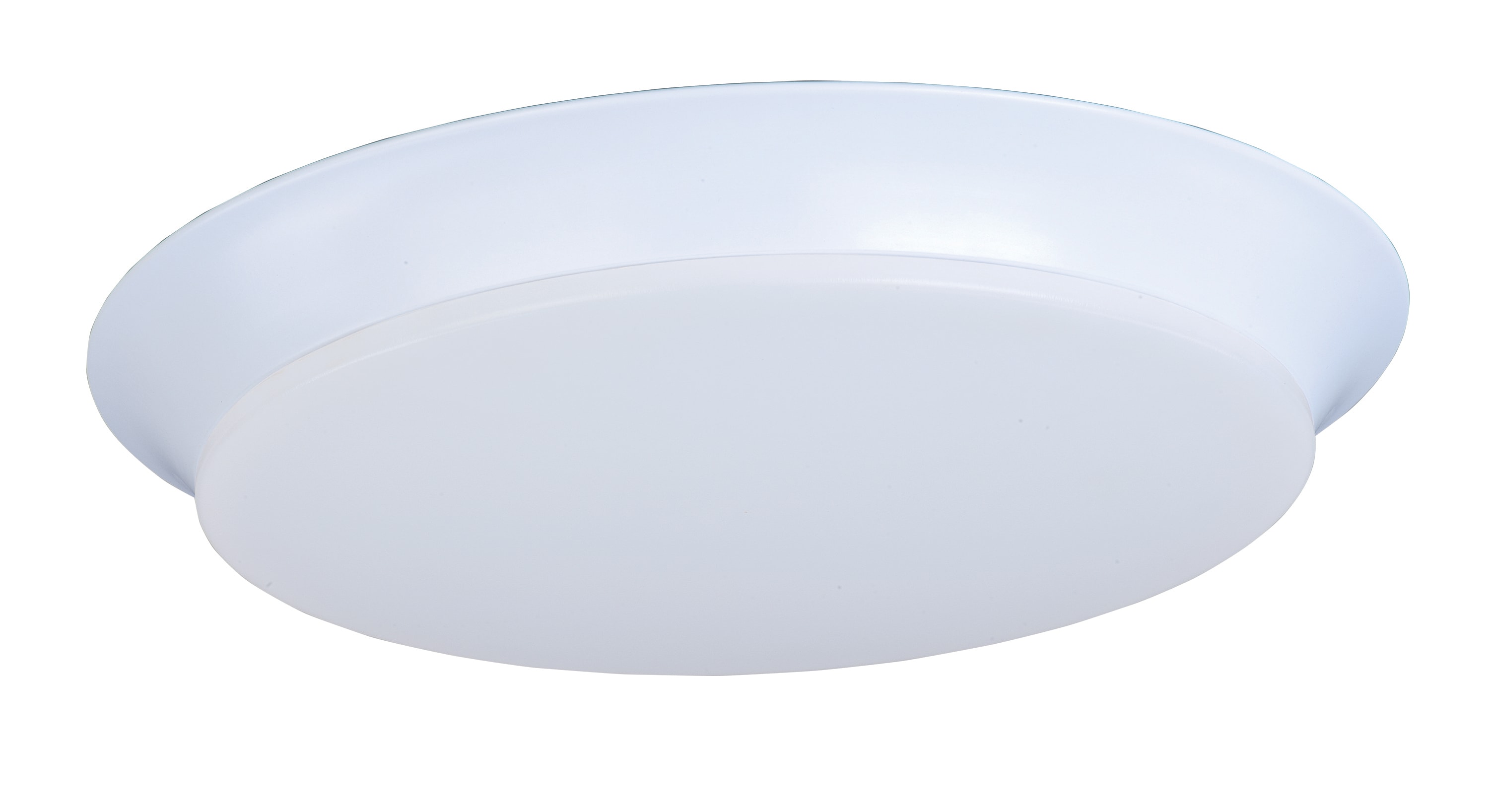 Maxim Lighting 87599WTWT Profile EE 1 -Light 15.75-in Matte White Integrated LED Flush Mount Light