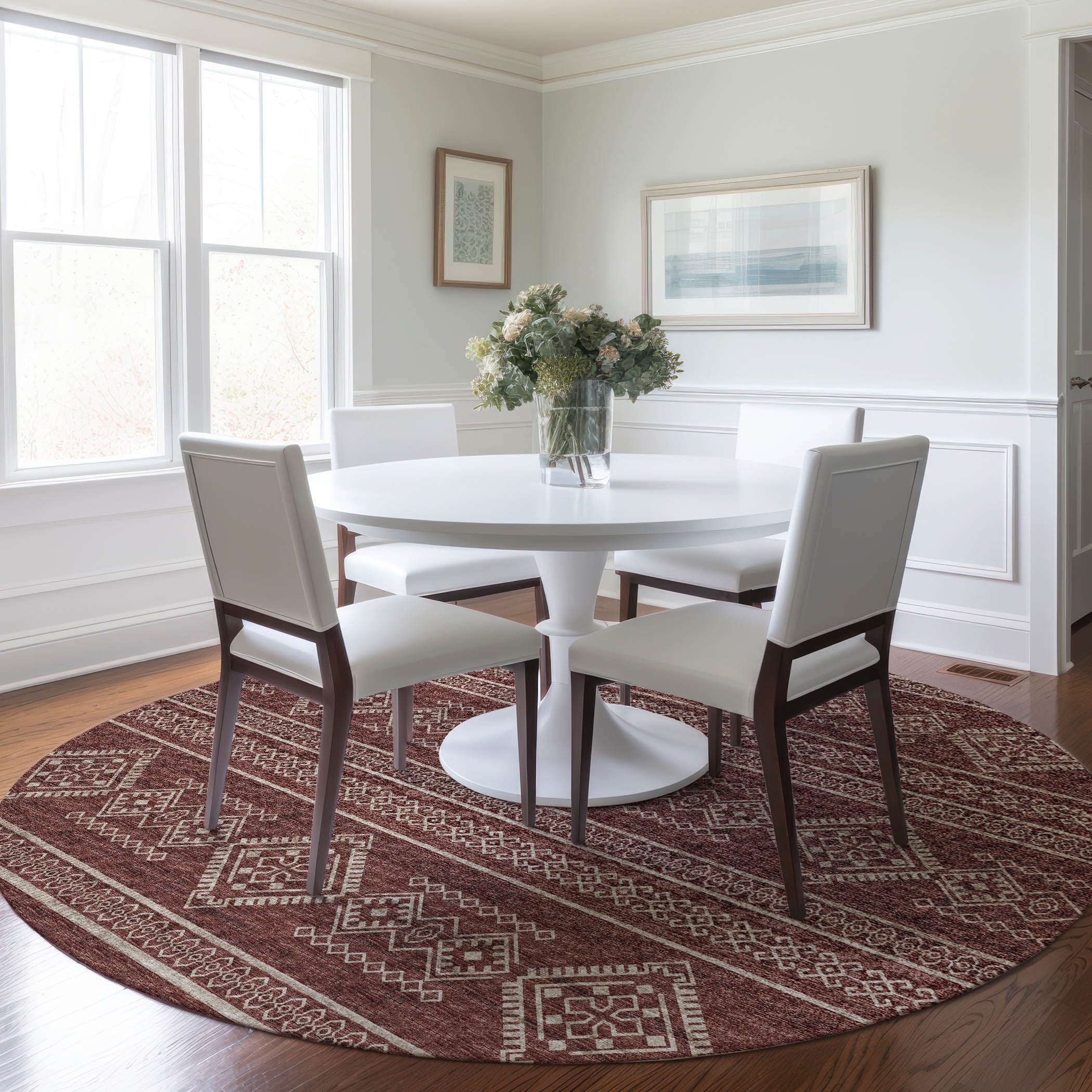 Addison Rugs AMF120CA8RO Mayfield AMF120CA 8 x 8 (ft) Loomed Polyester Canyon Round Indoor Geometric Machine washable Area rug