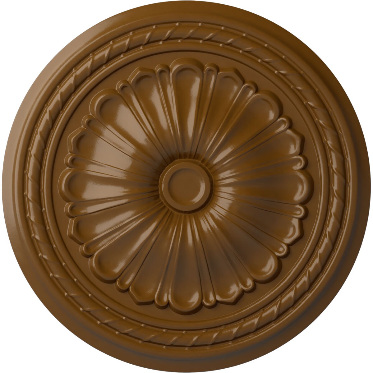 Ekena Millwork CM20ALSTF Alexa 20.5-in W x 20.5-in L Painted Smokey Topaz Polyurethane Whole Ceiling Medallion