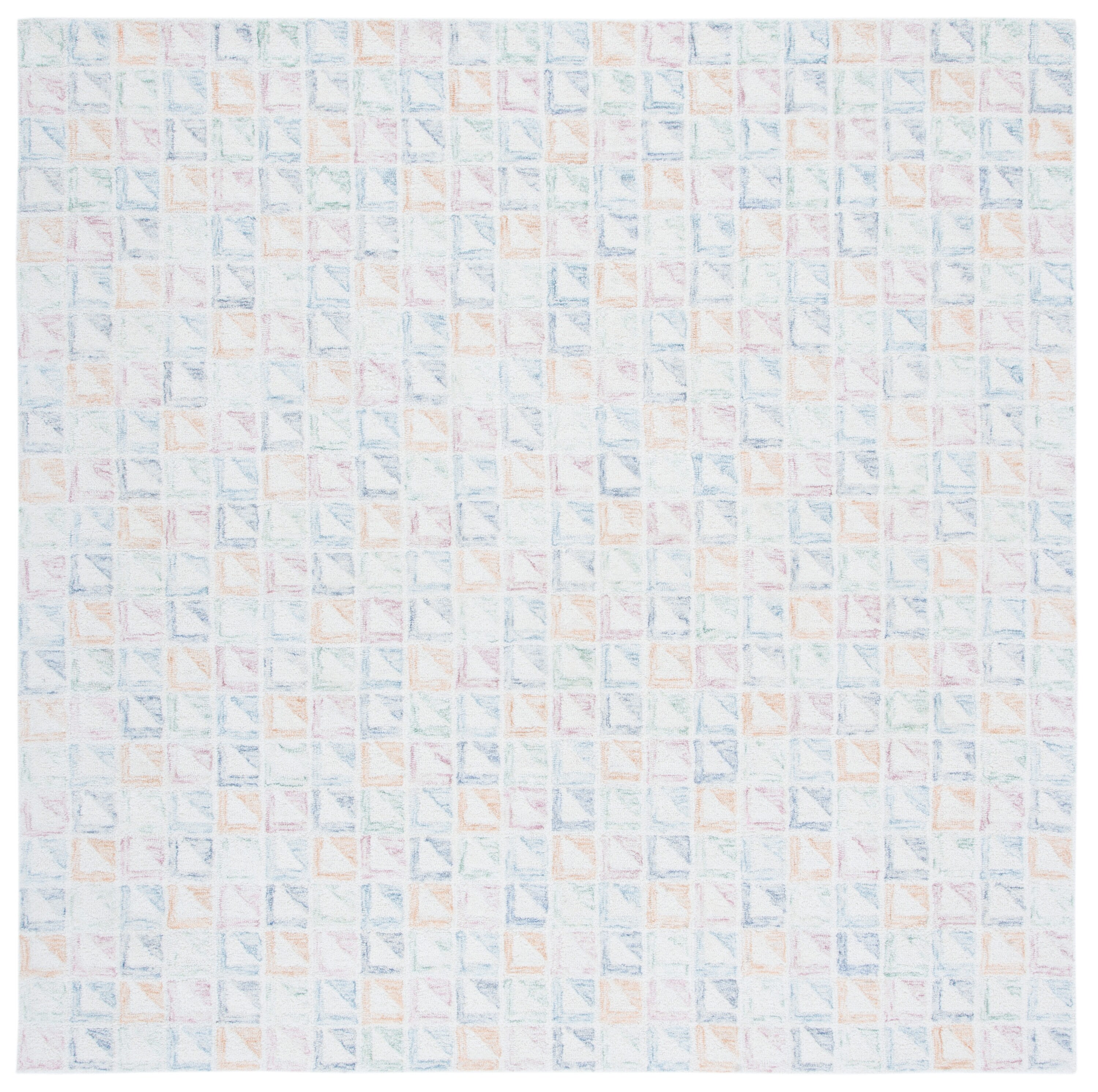Rodeo Drive 102M Ivory Blue 6 x 6 Square Area rug
