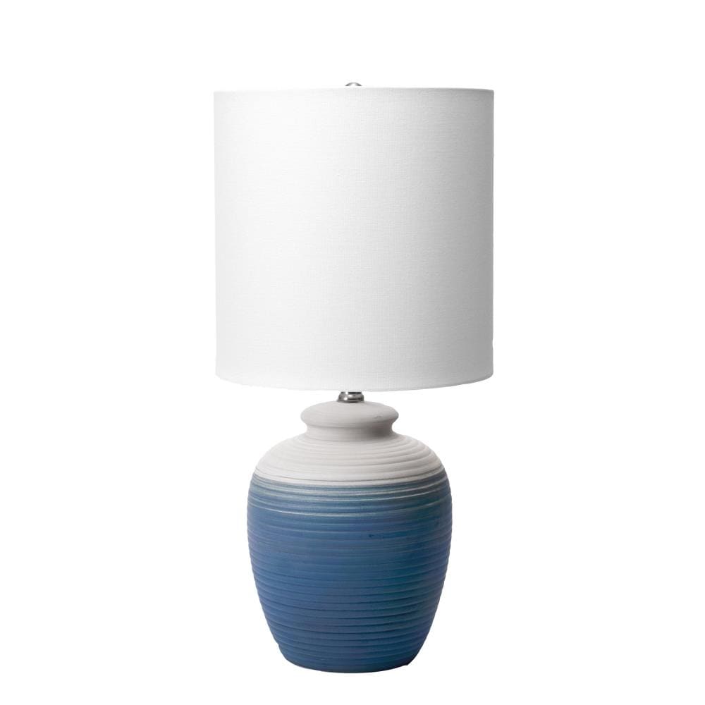 nuLOOM NPT46AA Blue Table Lamp with Linen Shade