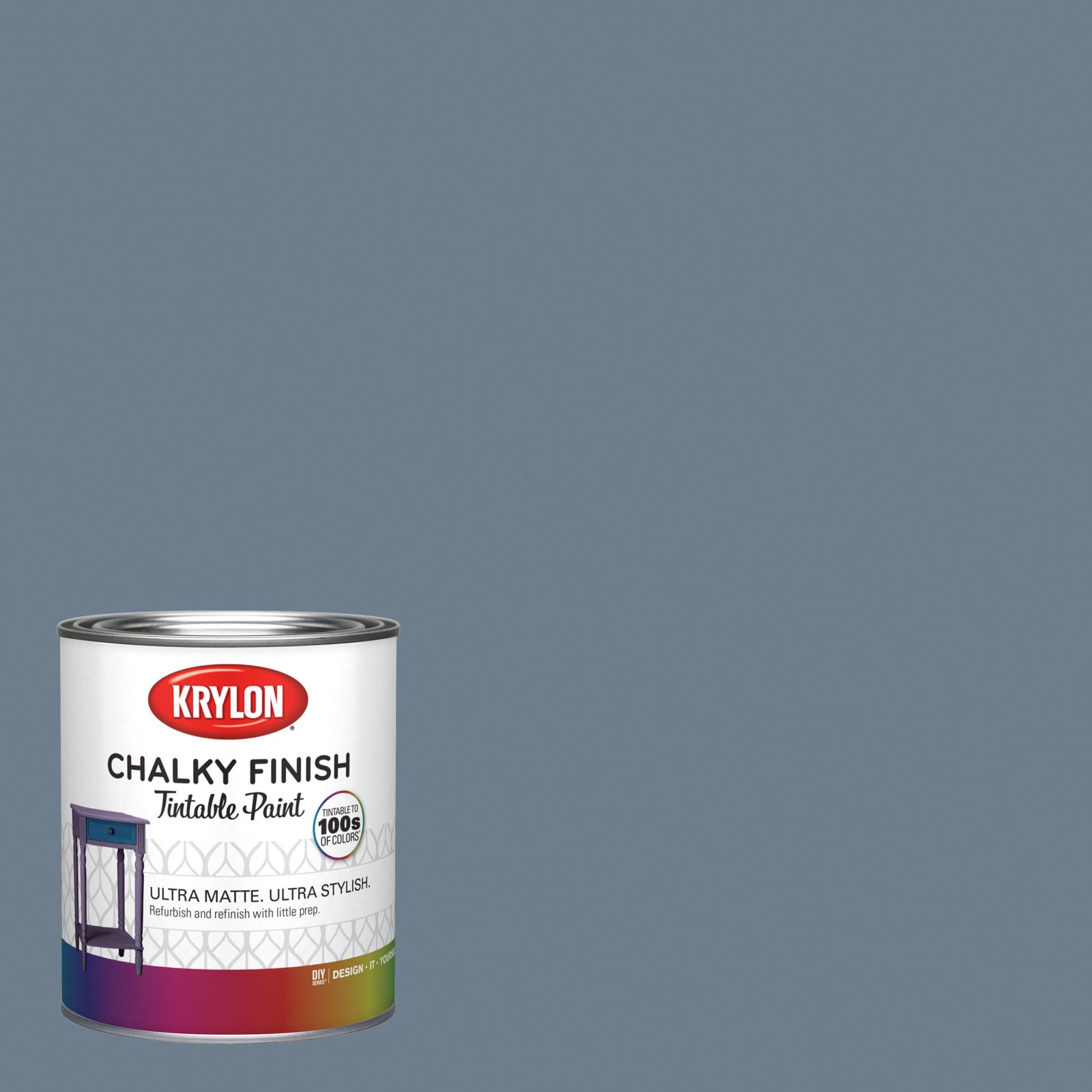 Krylon CI197-1693212 Water-based Midnight Fog Ci197 Chalky Paint (1-quart)