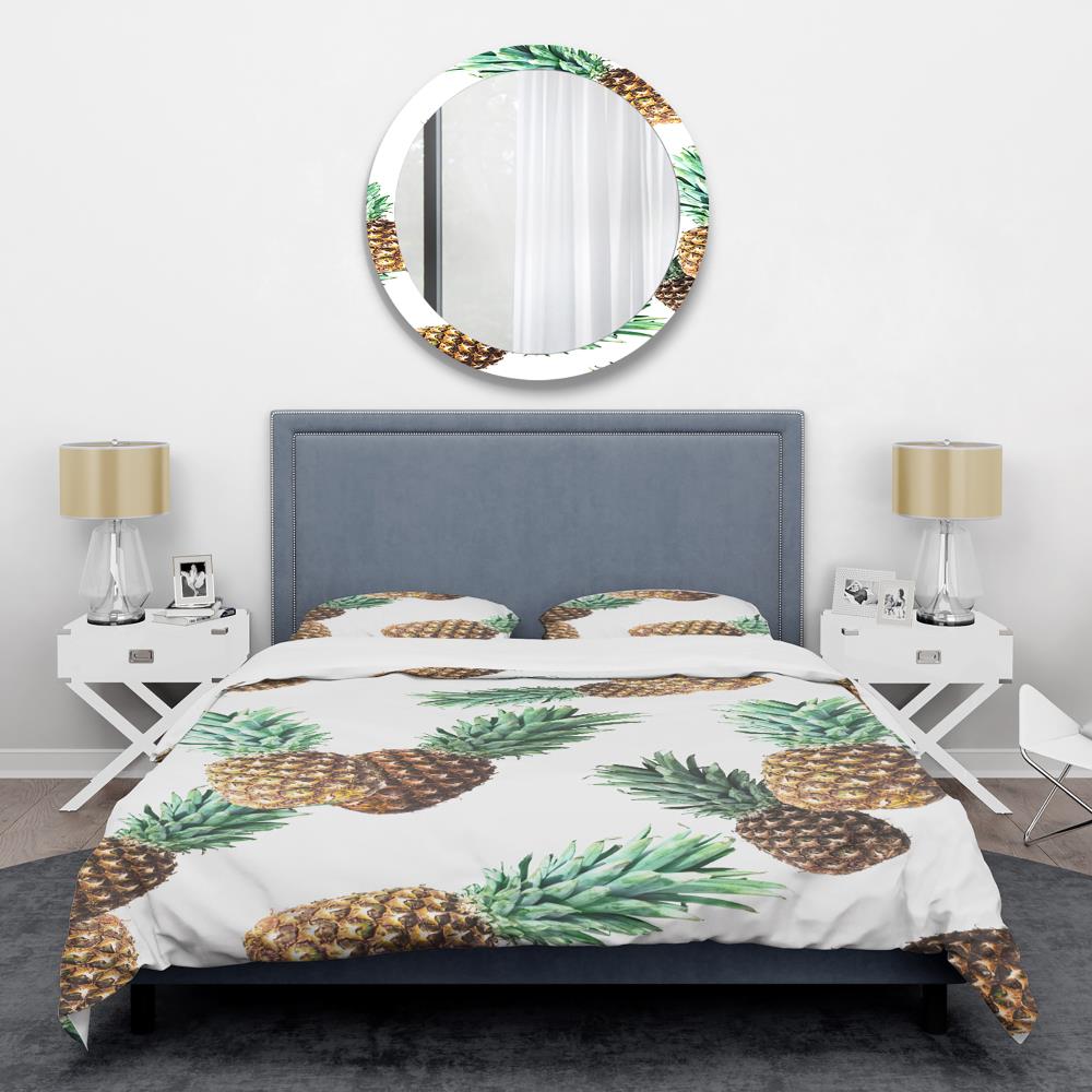 Designart BED24141-T 3 -Piece Green Twin Duvet cover Set