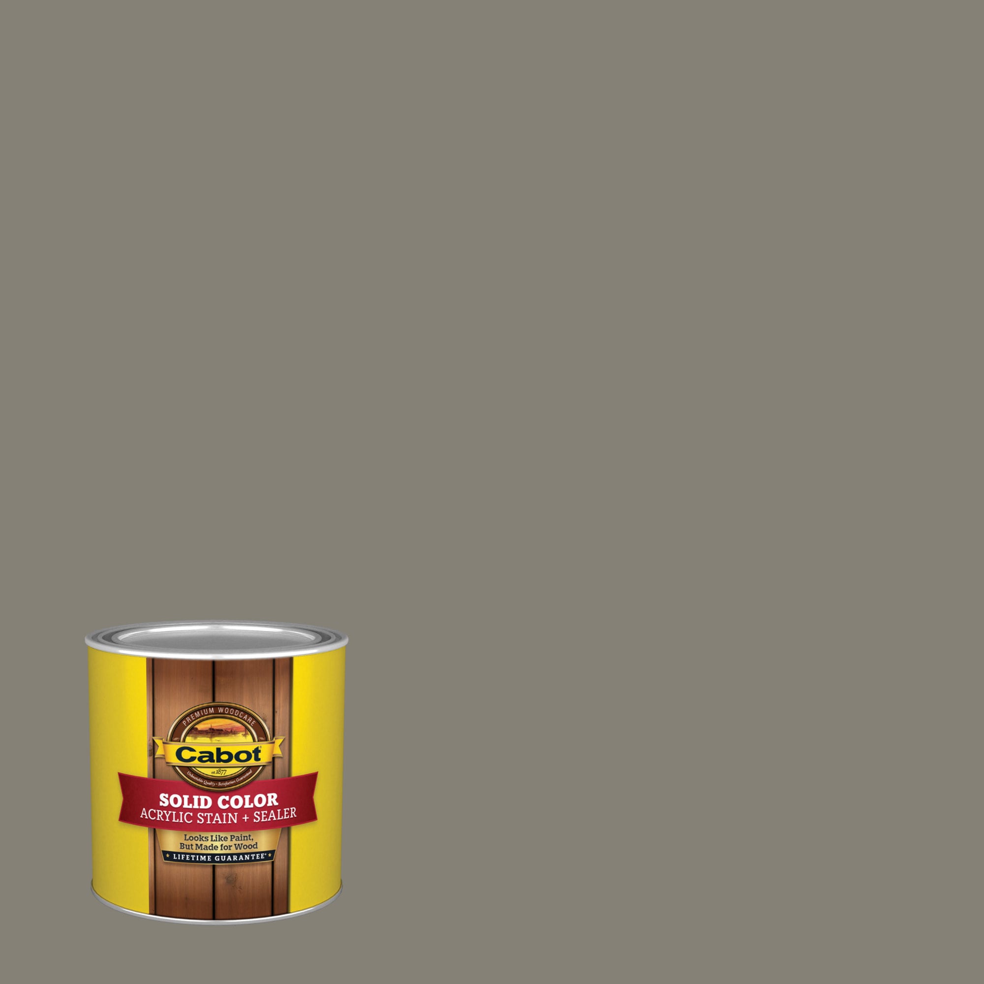Cabot PEWTER GRAY-1614379 Pewter Gray Solid Exterior Wood Stain and Sealer in One ( Half-pint )