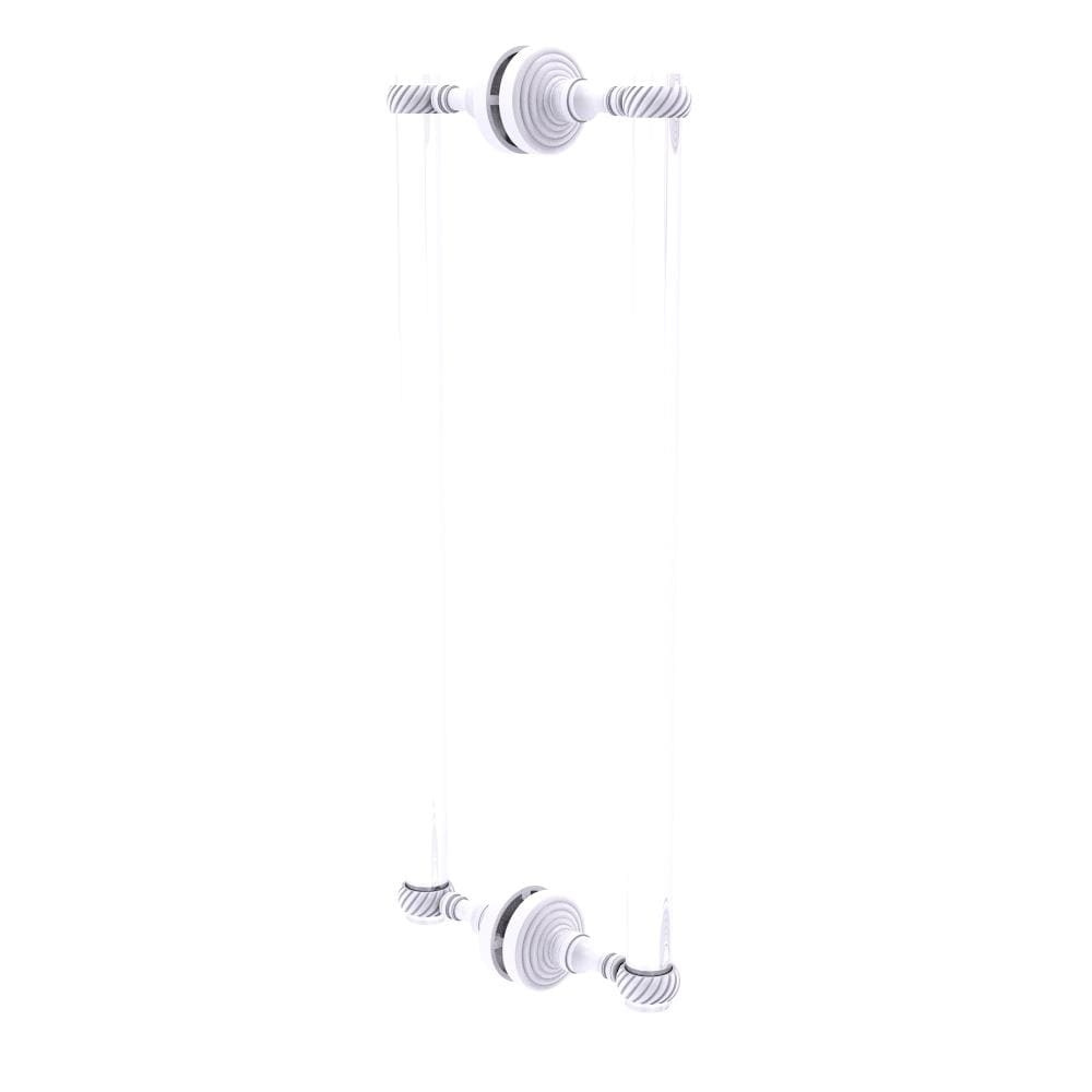 Allied Brass PG-406T-18BB-WHM White 18-Inches Hinged shower door Handle
