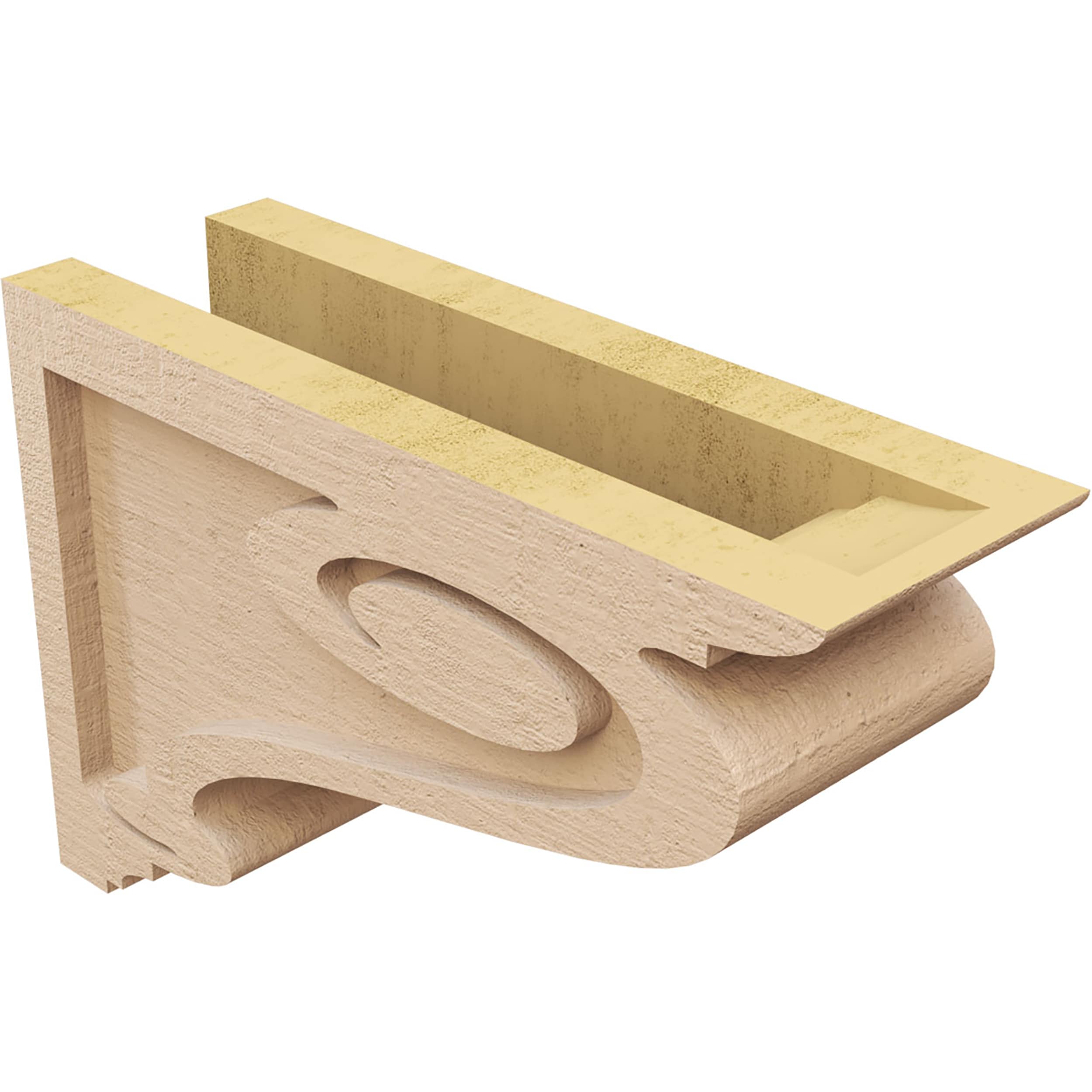 Ekena Millwork CORU04X12X08SCRRCPR corbels - View #4
