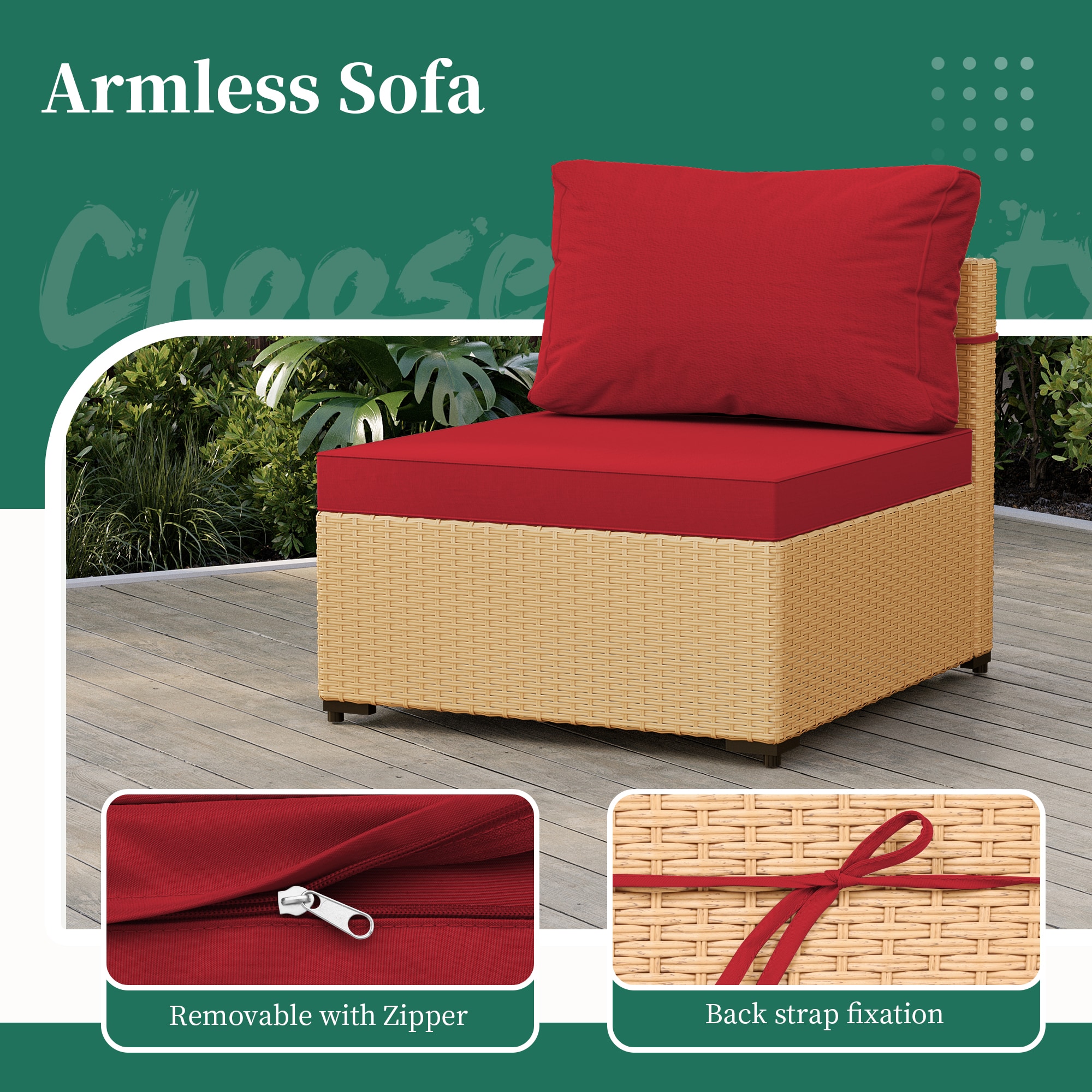 UPHA TBBE-ABC-RED Patio-Conversation-Sets - View #8