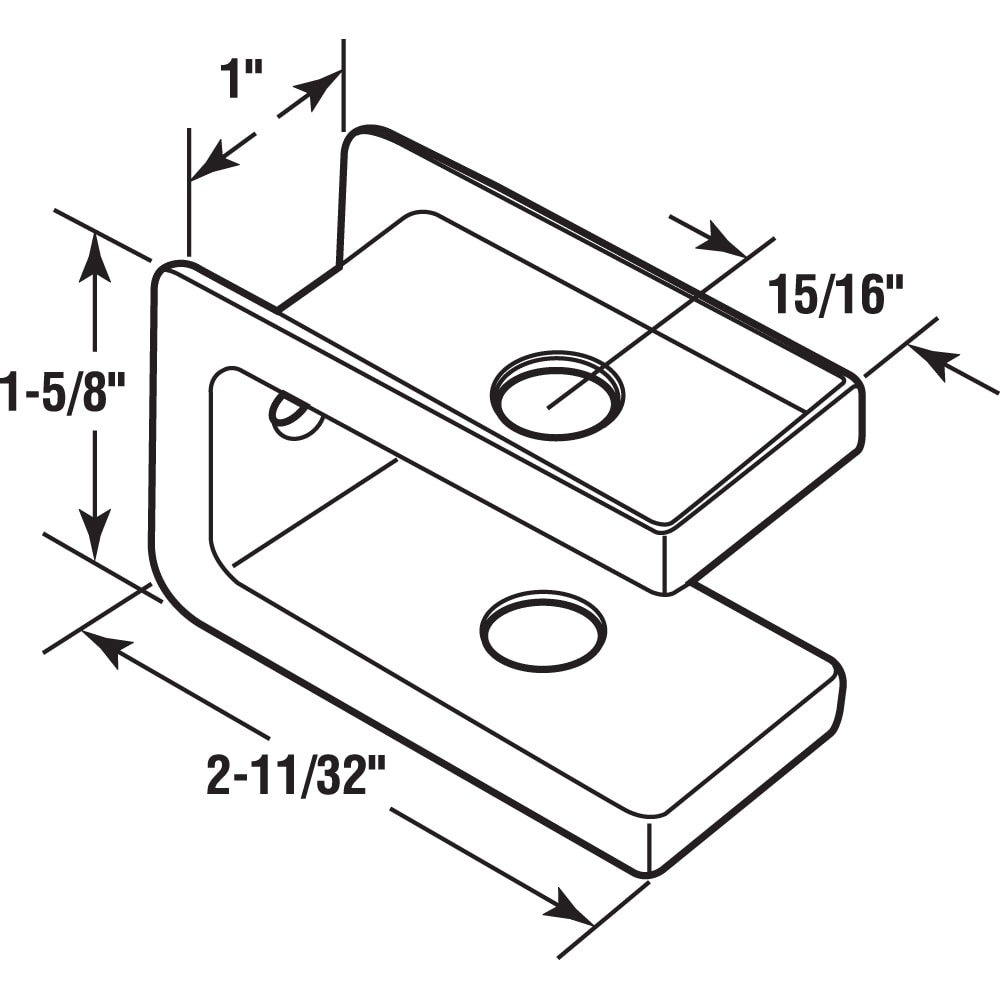 Prime-Line Adjustable Bifold Closet Door Pivot Brackets in the Bifold ...