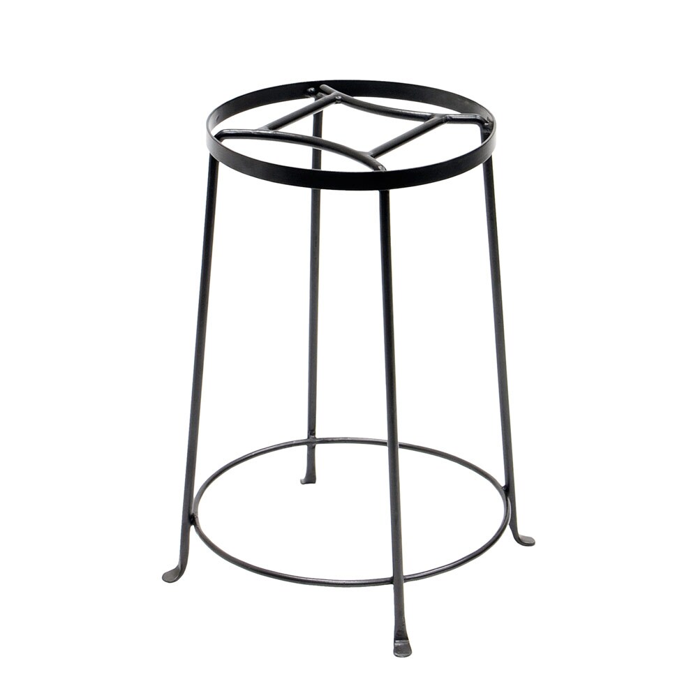 ACHLA Designs FB-32 18-in H x 14.5-in W Graphite Powder Coat Indoor/Outdoor Round Wrought iron Plant Stand