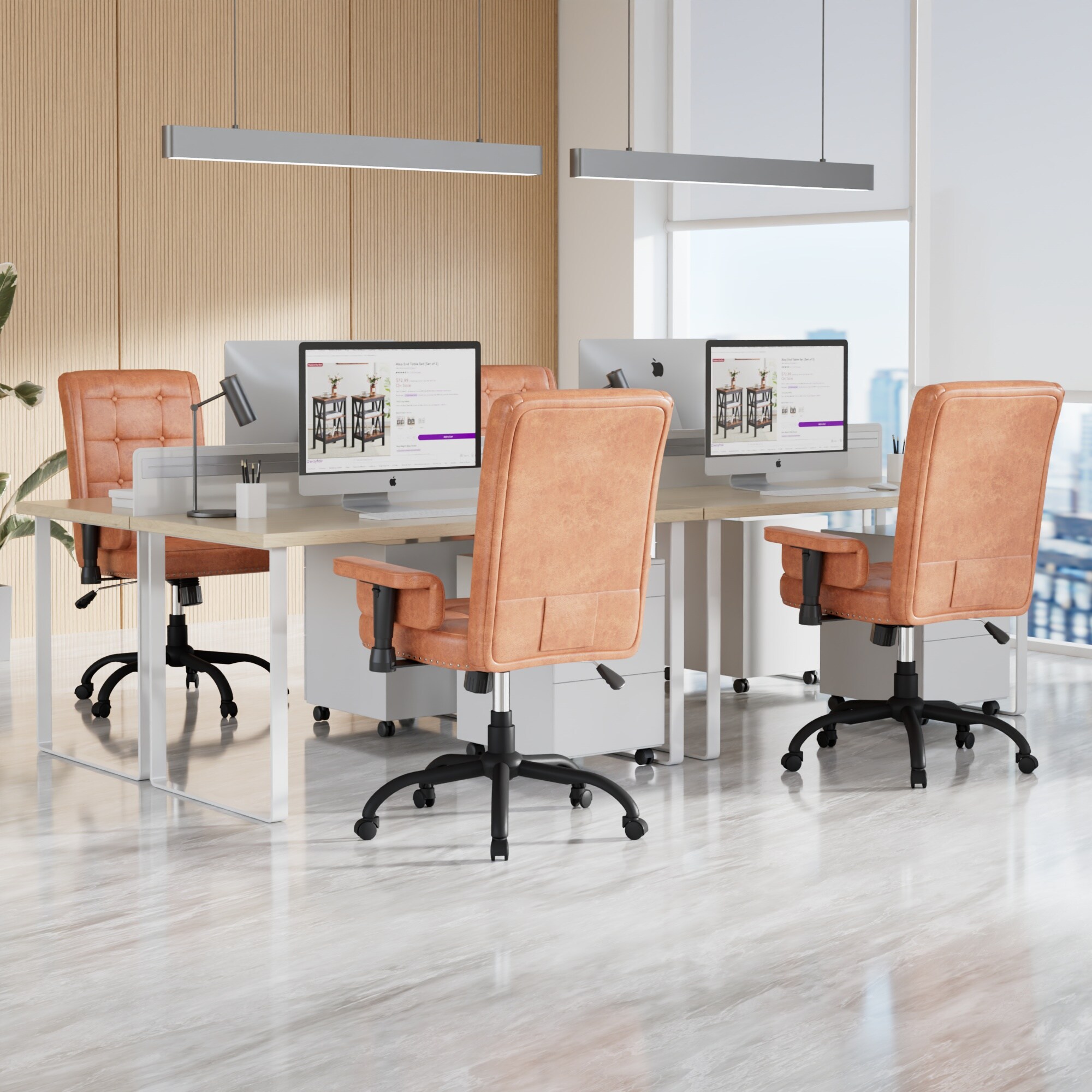 Vecelo LOE-CC06-DBN Office-Chairs - View #9
