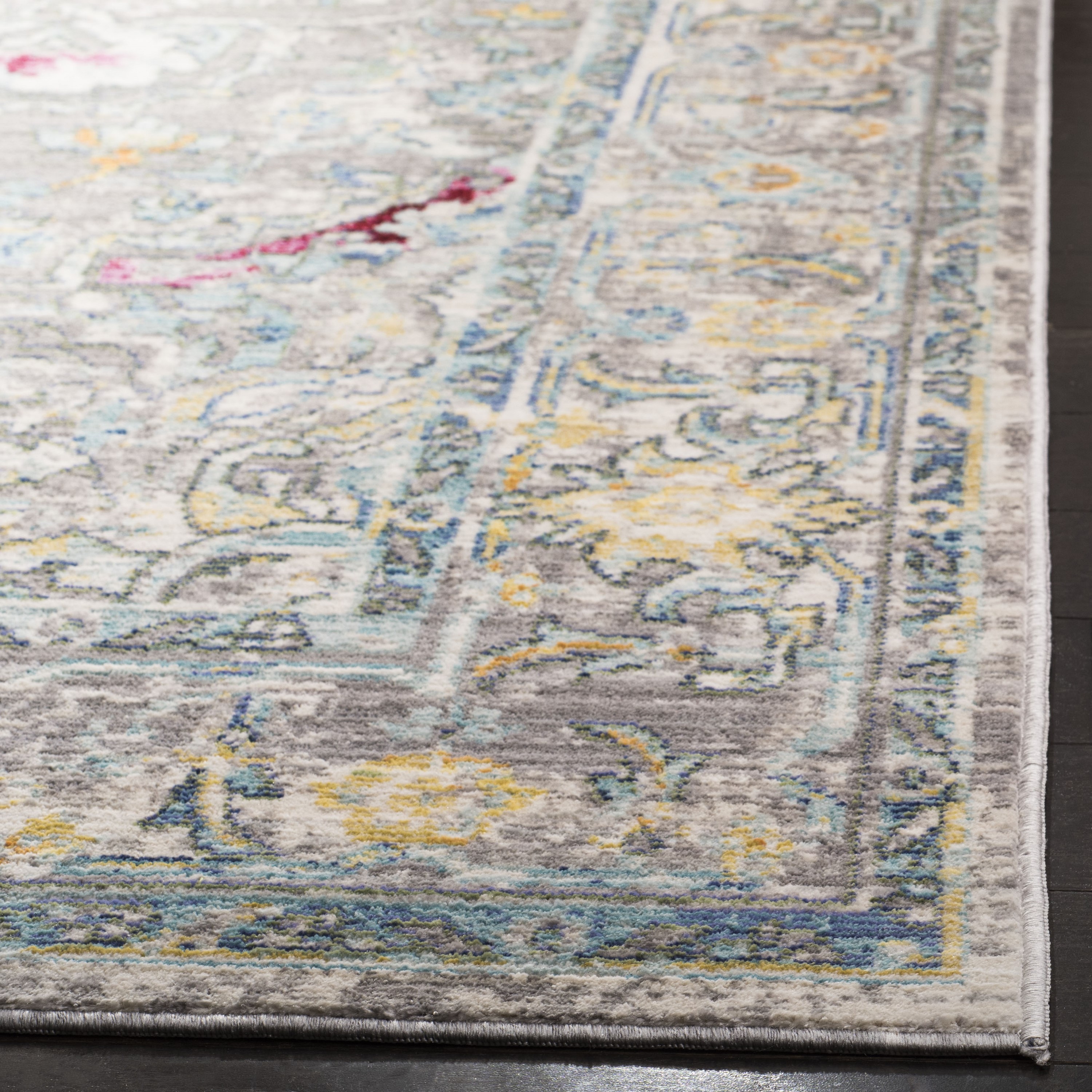 Gray Abstract Handmade Reversible 6' x 9' Synthetic Area Rug