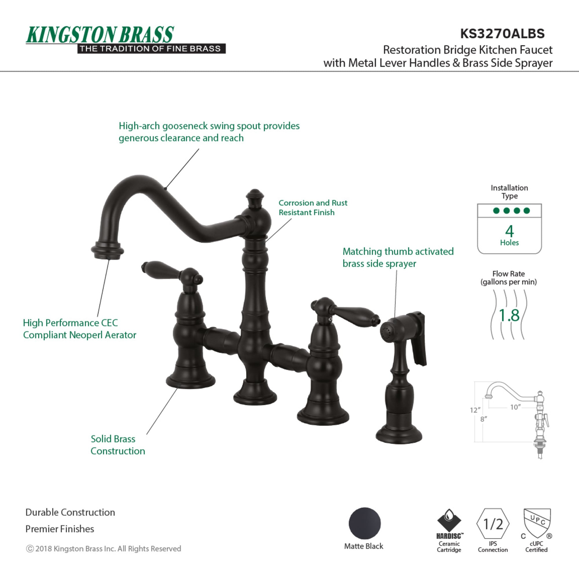 Kingston Brass WLKS3270ALBS Kitchen-Faucets - View #3