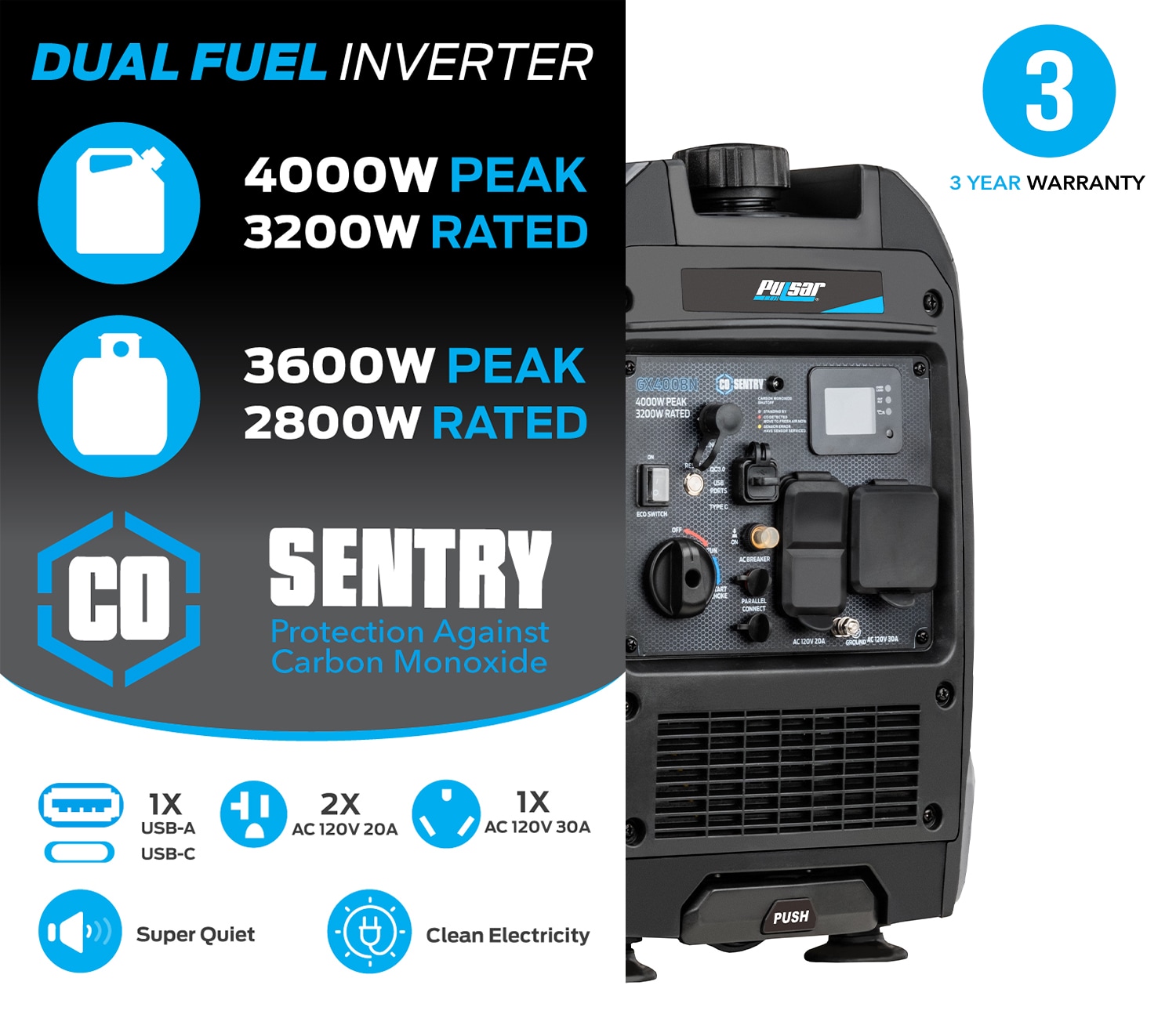 Pulsar Products GX400BN Inverter-Generators - View #2