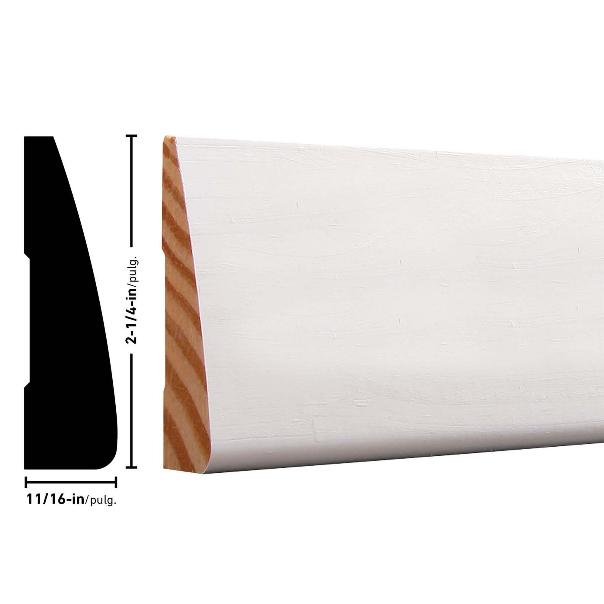 RELIABILT 0.6875-in x 2.25-in x 79.92-in Primed Pine Door casing kit