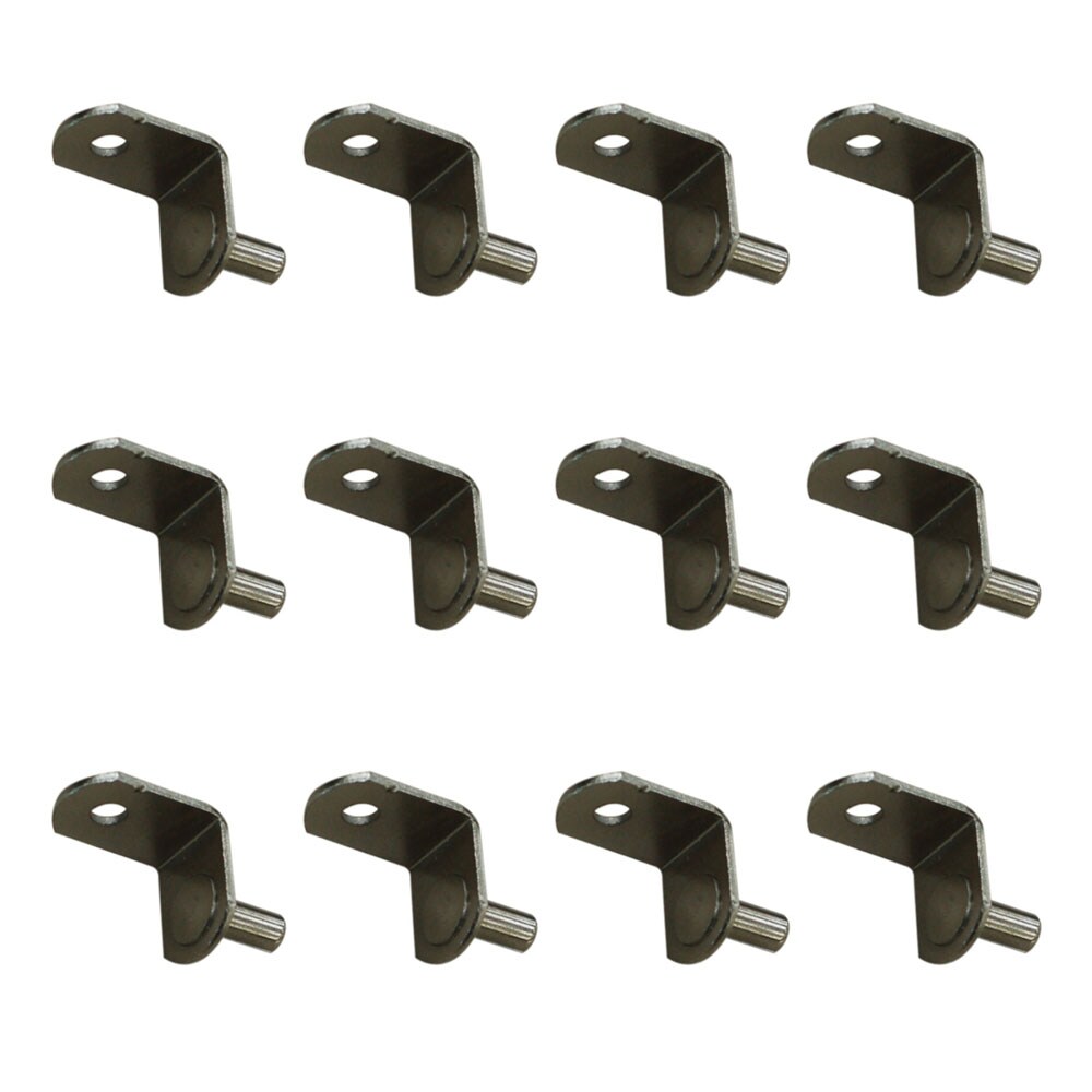 Project Source 0.7-in L x 1.2-in W x 0.52-in D Nickel Shelf Bracket (12-Pack)