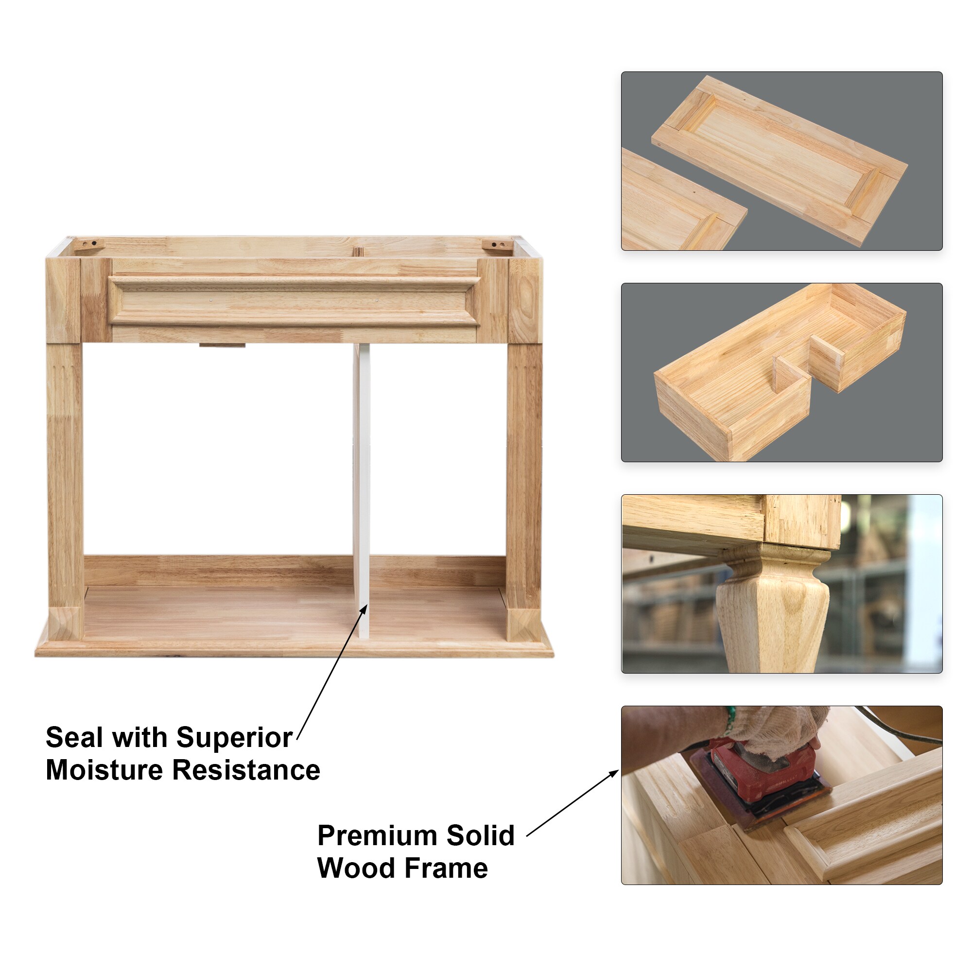 WELLFOR ARTWOOD72QZ-WT Bath-Vanity-Combo - View #18