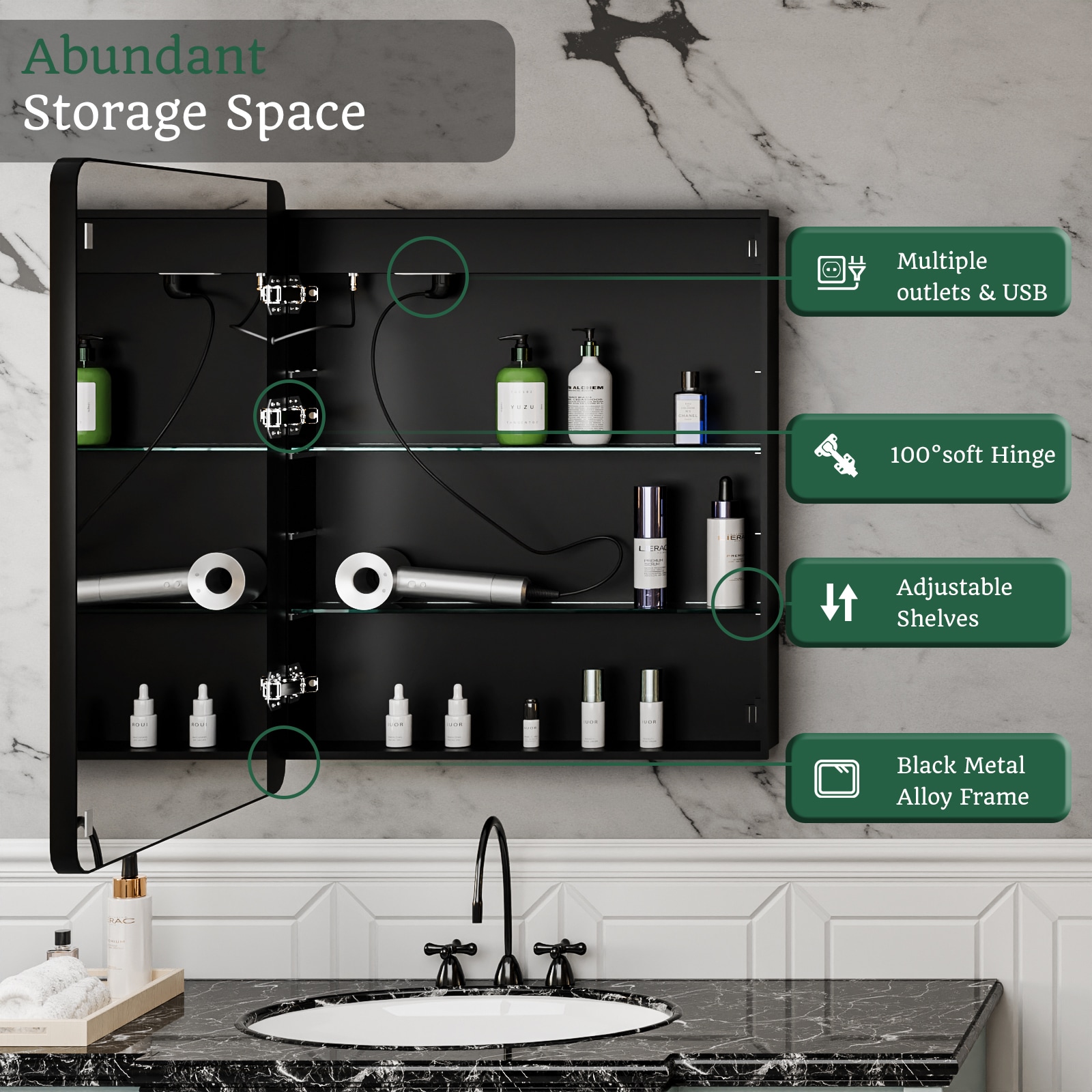 ExBrite EXMC2430V13LB Bathroom-Medicine-Cabinets - View #5