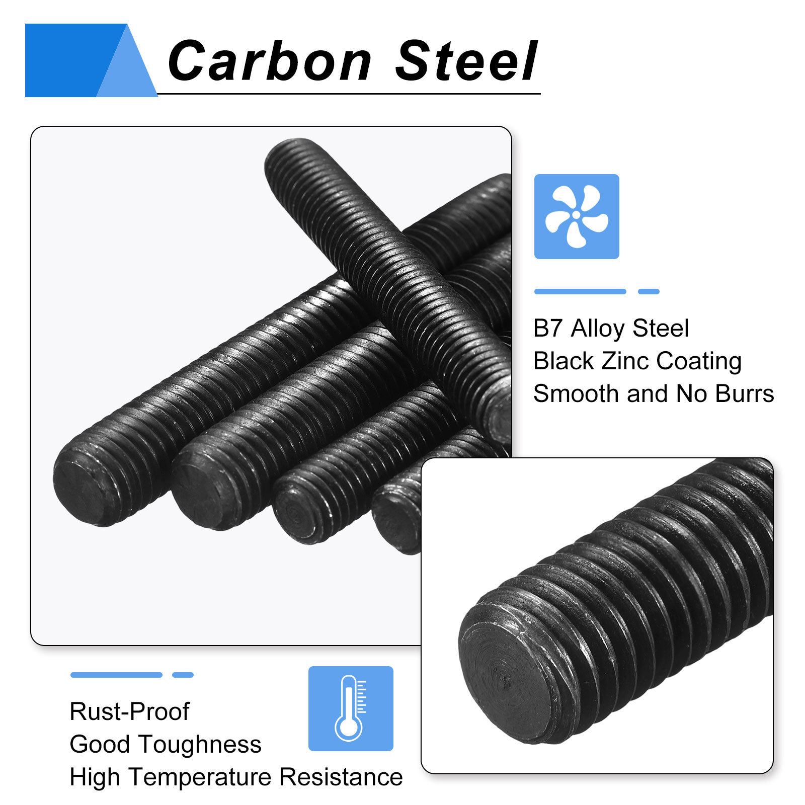Unique Bargains S26032300UX2730 Threaded-Rod - View #3