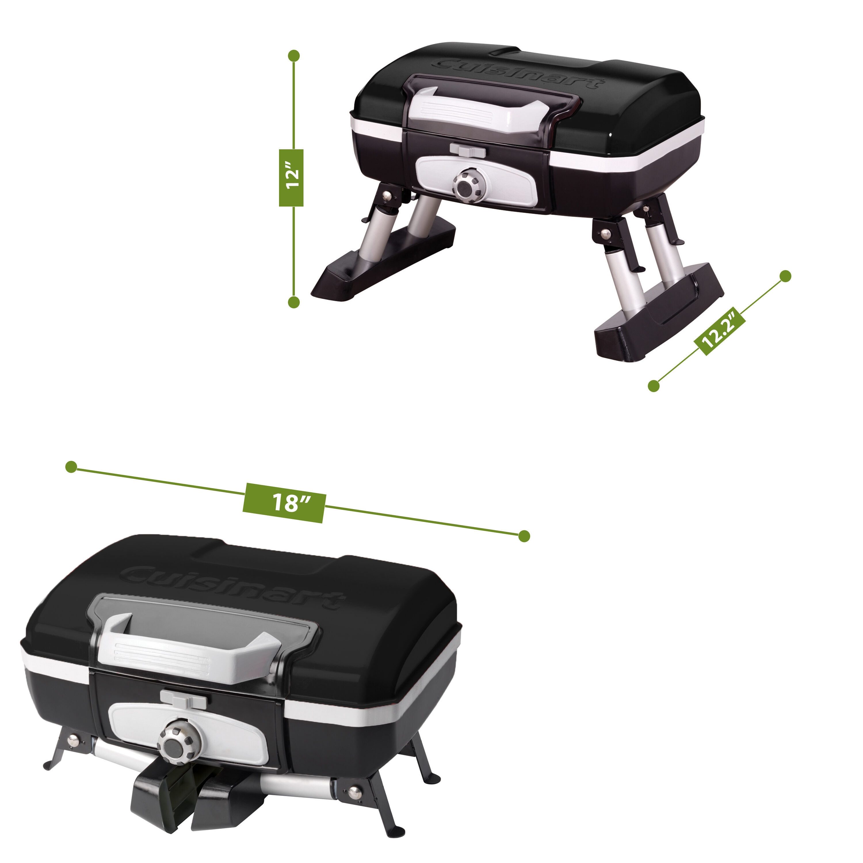 Cuisinart Petite Gourmet Portable Tabletop Gas Grill – Black CGG-180TB Sansujyuku sansujyuku.com