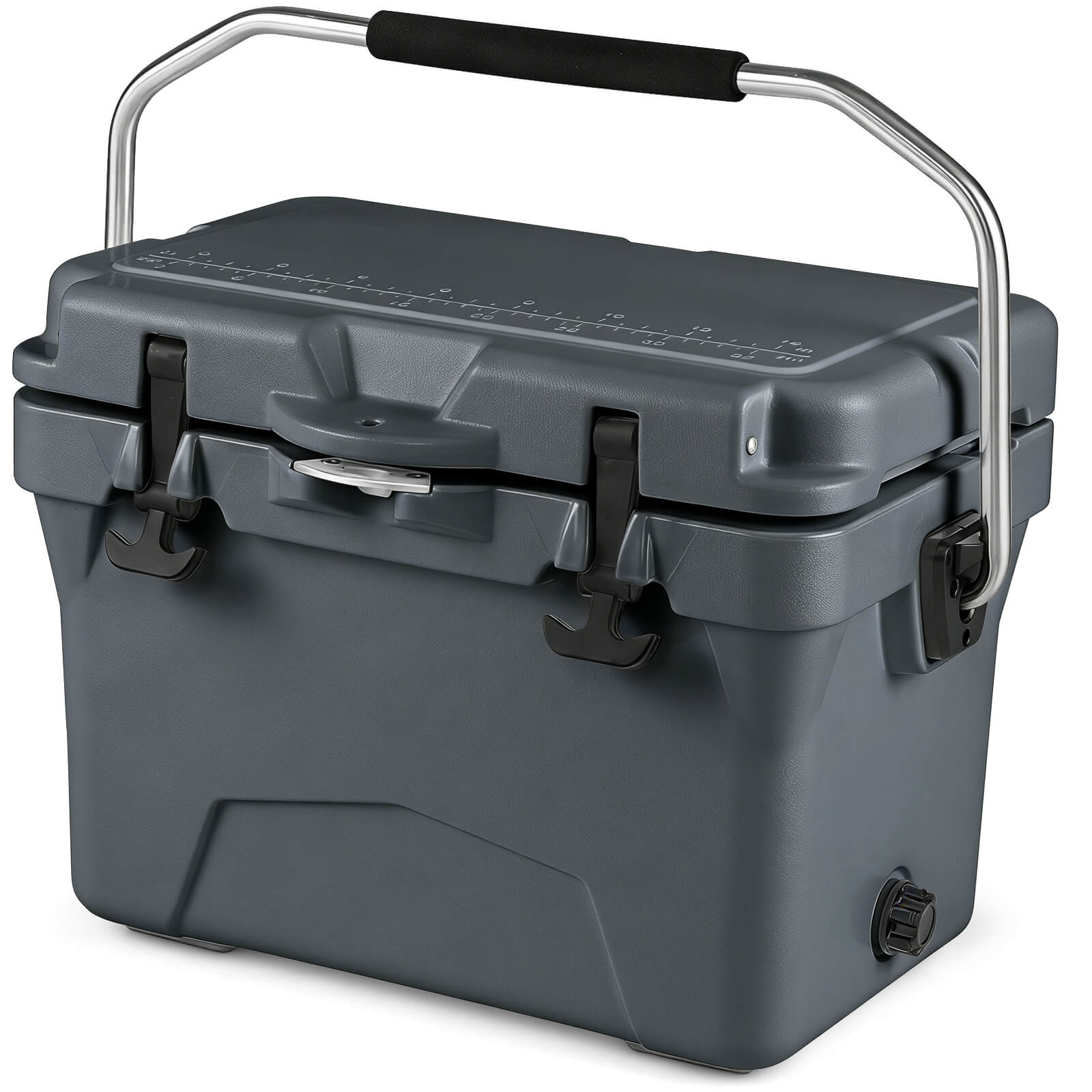 Costway  20 Quart Portable Hard Cooler Insulated Ice Chest Keeps Cool for up to 6 Days Gray