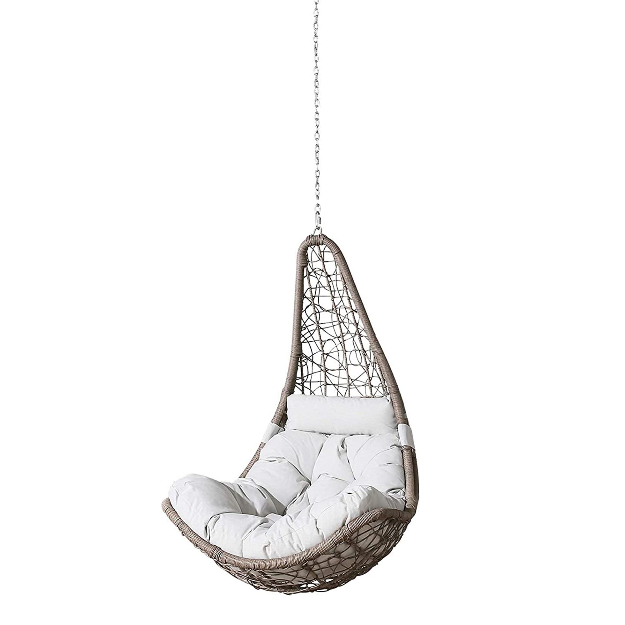 White egg clearance swing chair