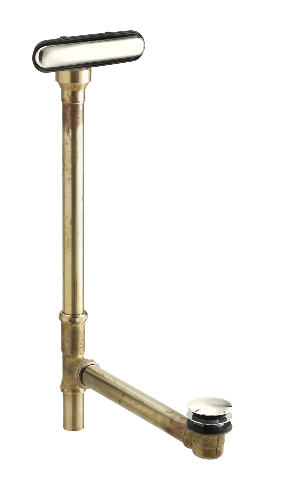 KOHLER 7271-SN 1-1/2-in Vibrant Polished Nickel Clearflo Vibrant Polished Nickel Foot lock Drain with Brass Pipe Included