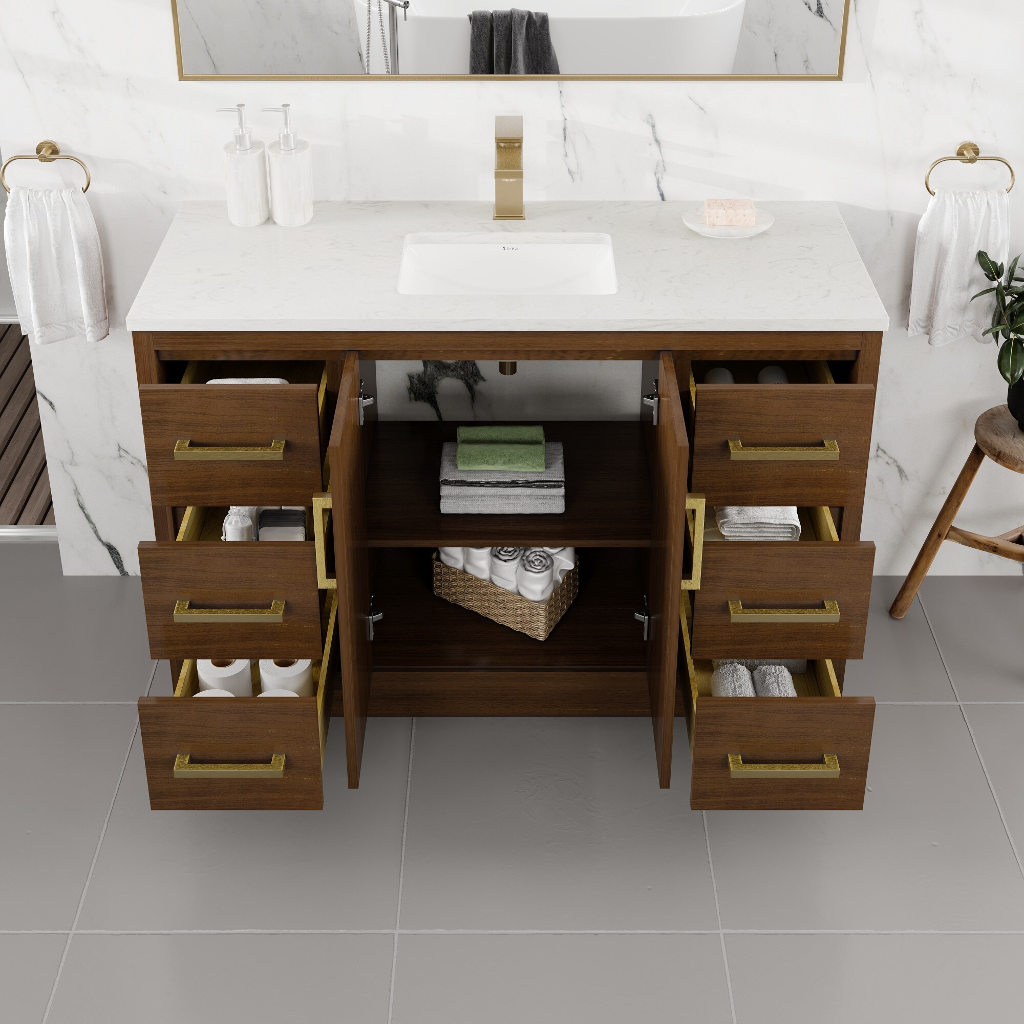 Eviva EVVN812-48X18WN Bath-Vanity-Combo - View #4
