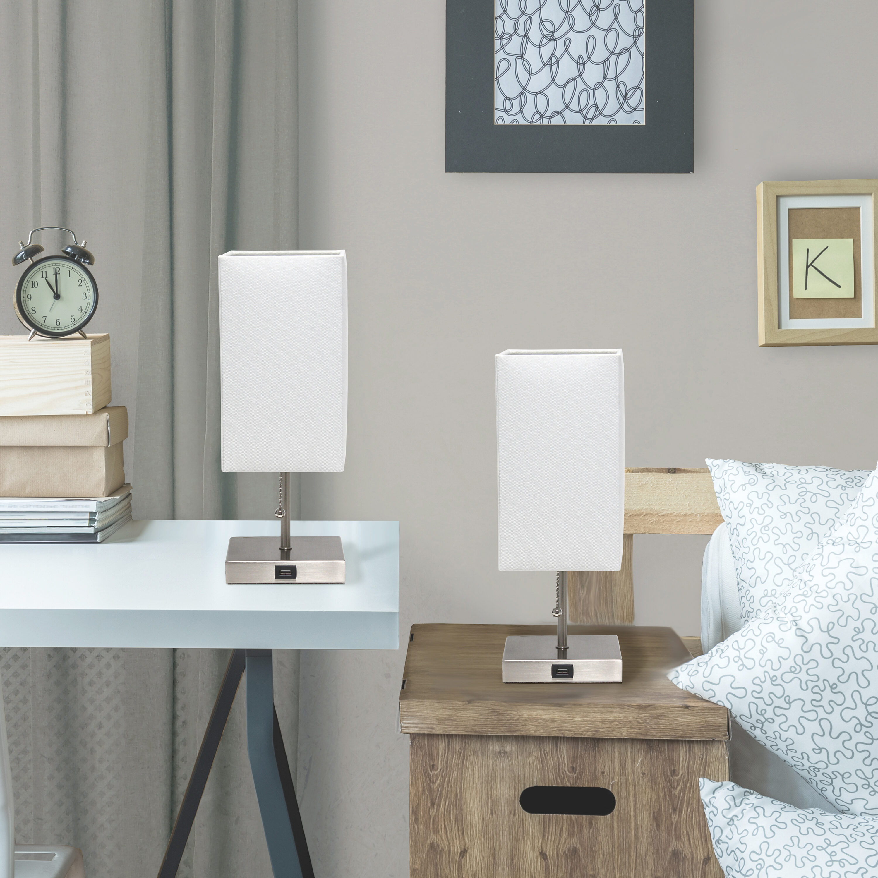 Simple Designs LC7000-WHT Table-Lamps - View #6