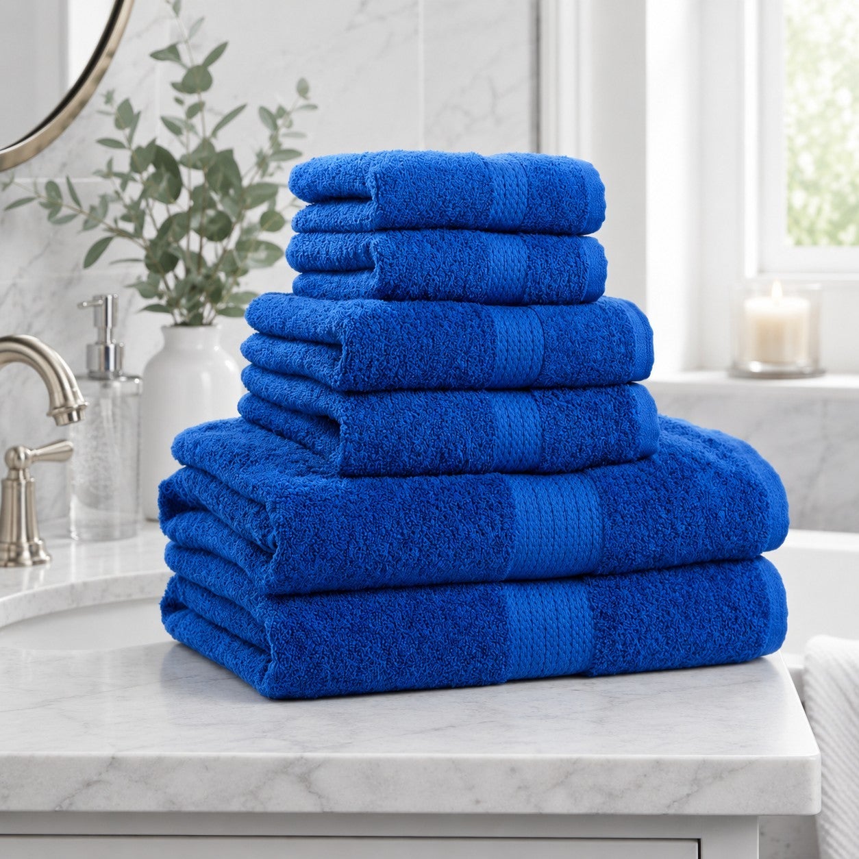 BrylaneHome 195844533972 BH Studio 6-Piece 100% Cotton Bath Towel Set, 550 GSM