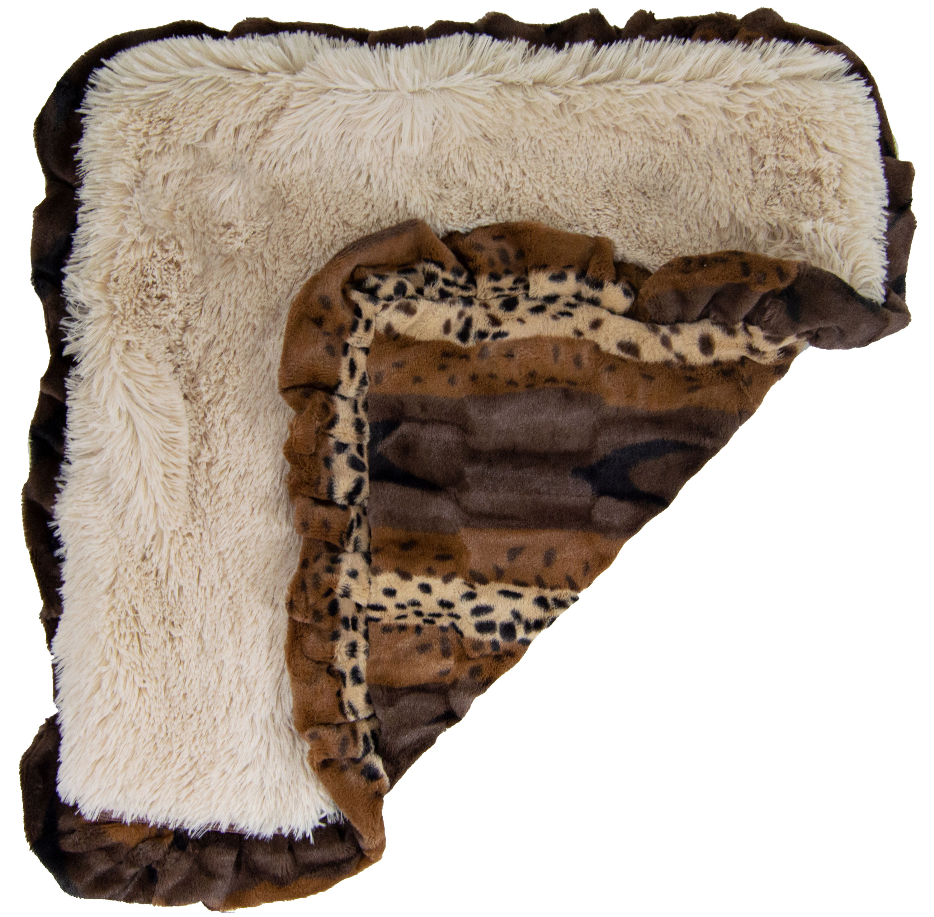 Bessie and Barnie BLNKTZ-BLWK-MD Rectangular Brown Polyester Pillow Dog/Cat Bed ( Medium )