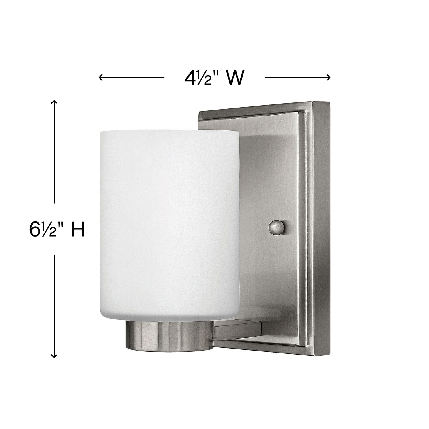 Elegant Brushed Nickel Outdoor Wall Sconce with White Etched Glass
