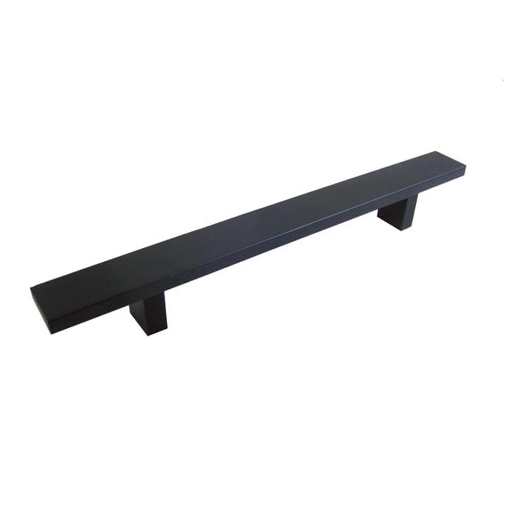 Kingsman Hardware LW10BLK-20 Flat rectangular series 6-1/4-in , 160mm Center to Center Matte black Rectangular Bar 20 -Pack