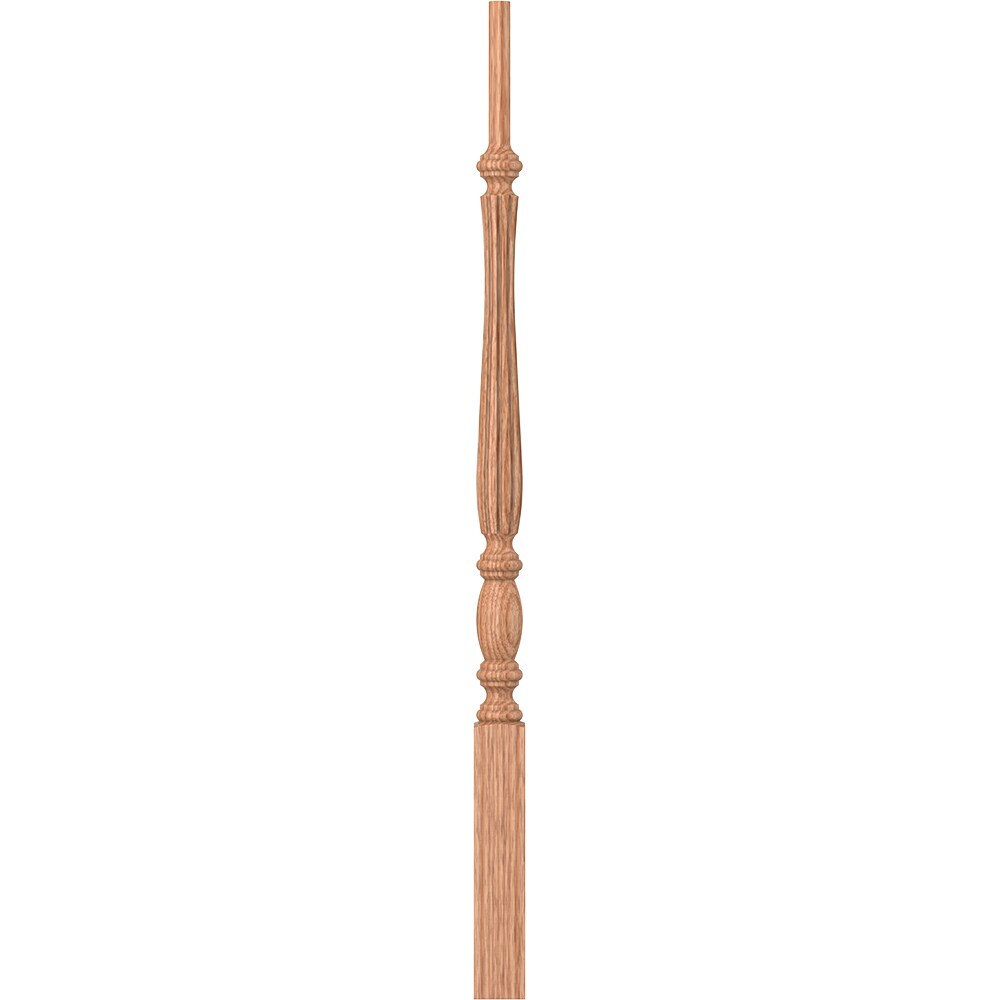 L.J. Smith Stair Systems LJF-2115-O 34 34-in x 1.75-in Unfinished Red Oak Pin Top Stair Baluster