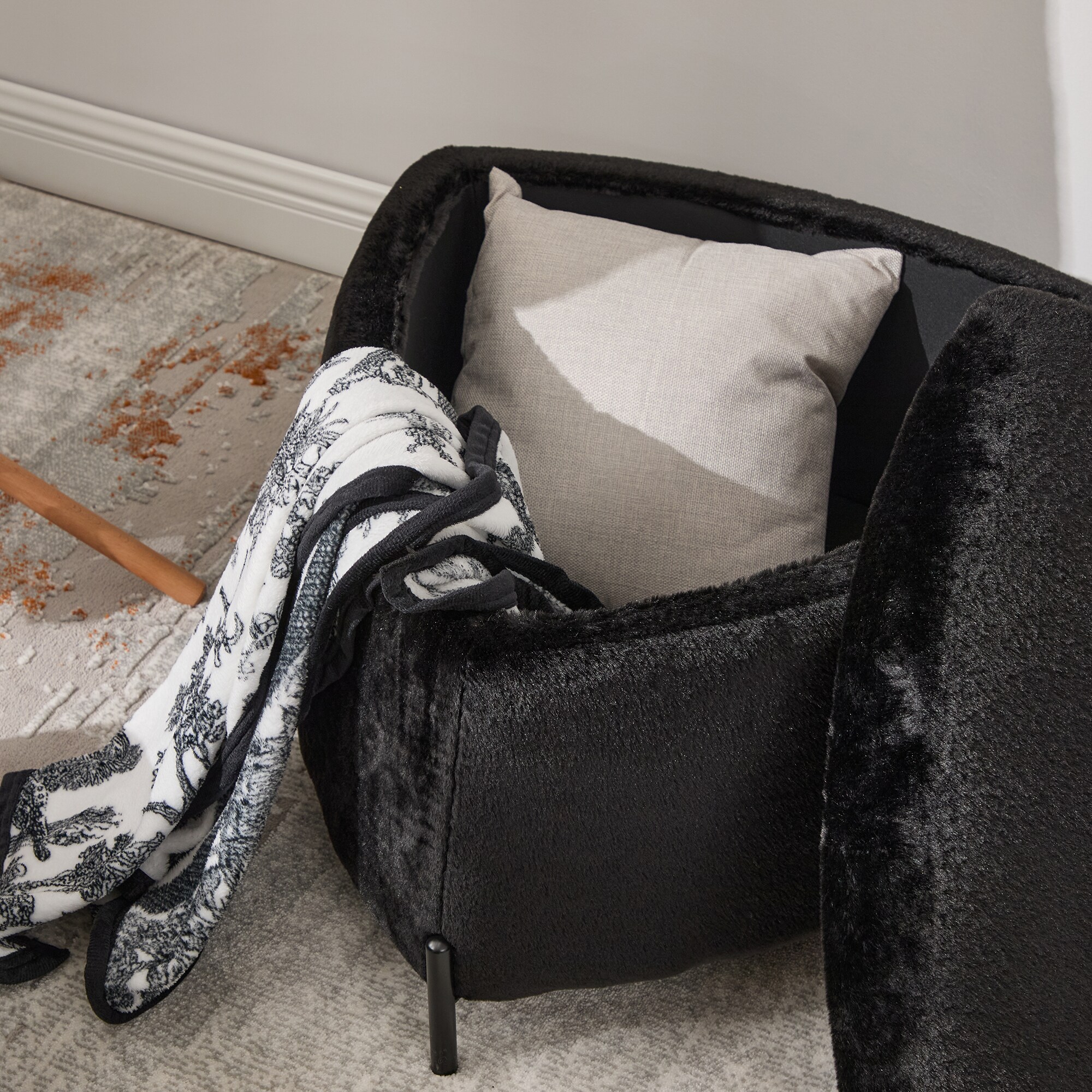 Aortzio HM-T4045-BLACK Indoor-Ottomans - View #9