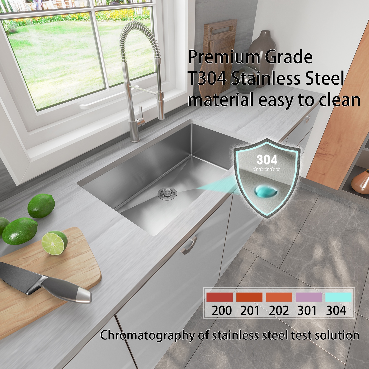 Sinber HU3219S-16G Kitchen-Sinks - View #3