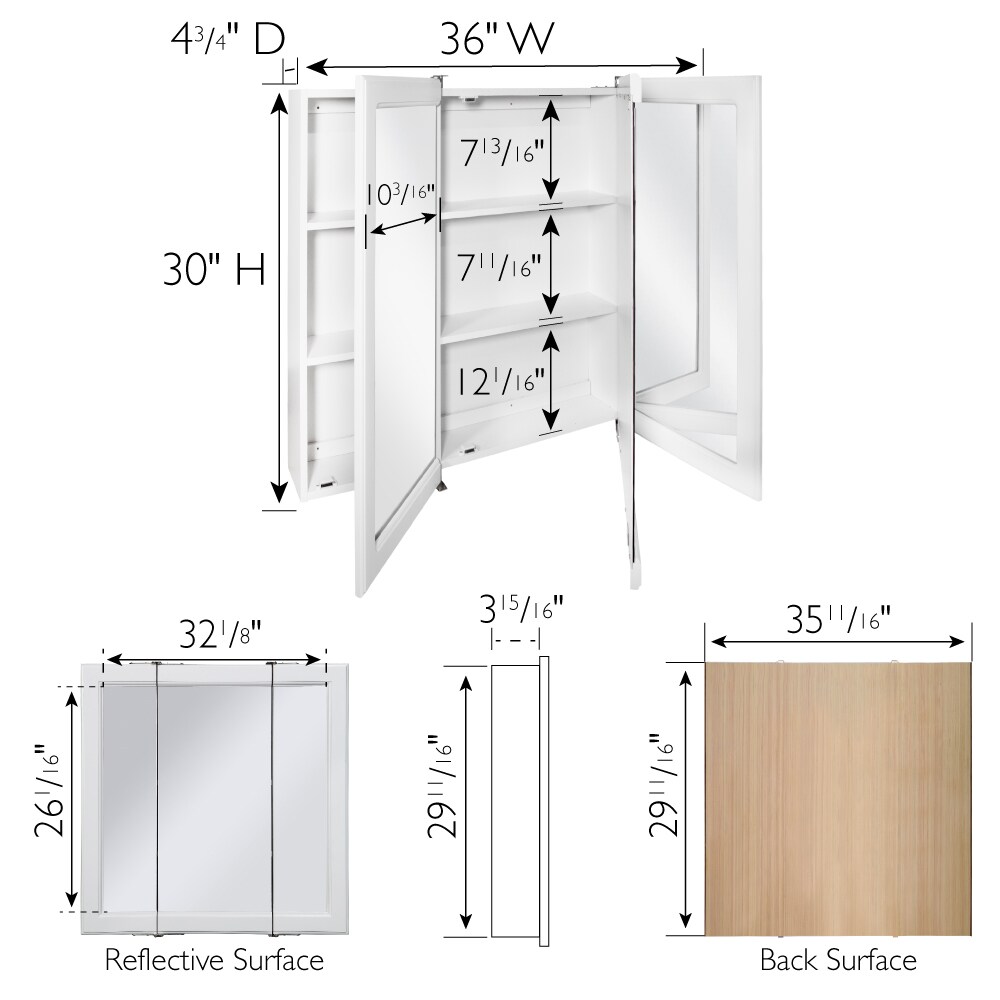 Design House 545103-WHT Bathroom-Medicine-Cabinets - View #7