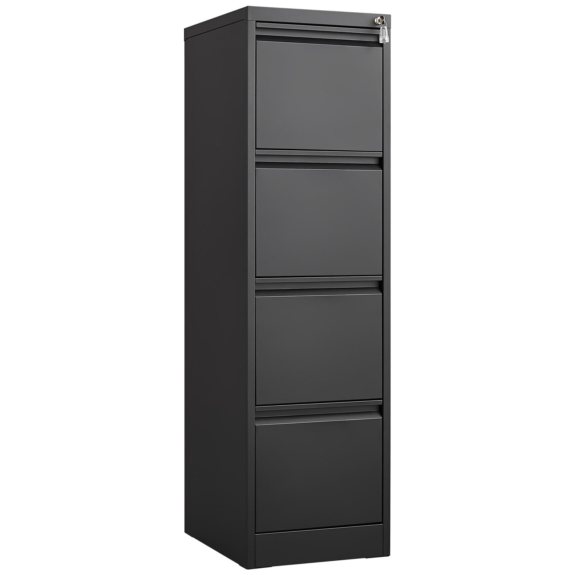 SINOFURN SYD050010BK Black 4 -Drawer 14.8-in File Cabinet