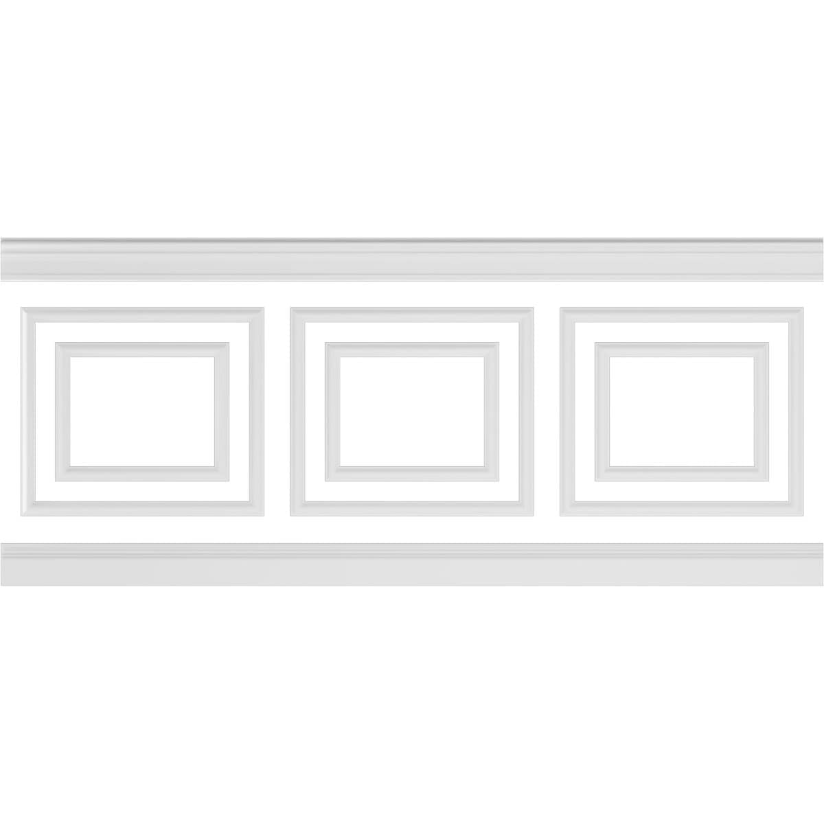 Ekena Millwork WPKUDP012P040 Smooth Paintable/Stainable Off-white Polyurethane Wainscoting Wall Panel ( 8 -Pack, Covers 26.24-sq ft )