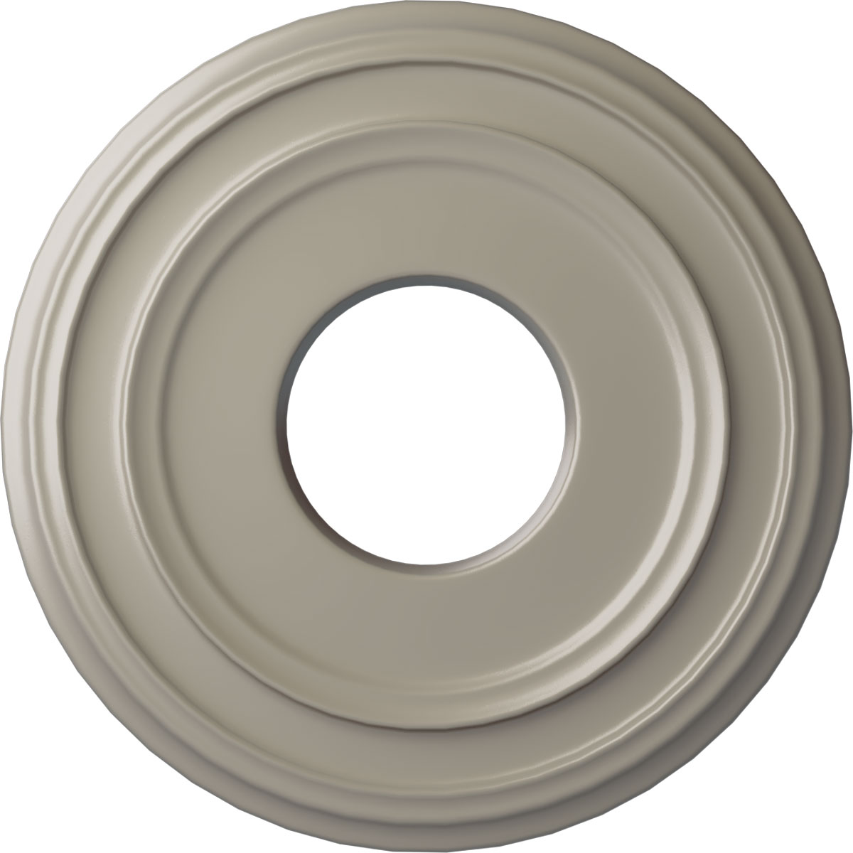 Ekena Millwork CM12CLPWS Classic 12.375-in W x 12.375-in L Painted Pearl White Polyurethane Whole Ceiling Medallion
