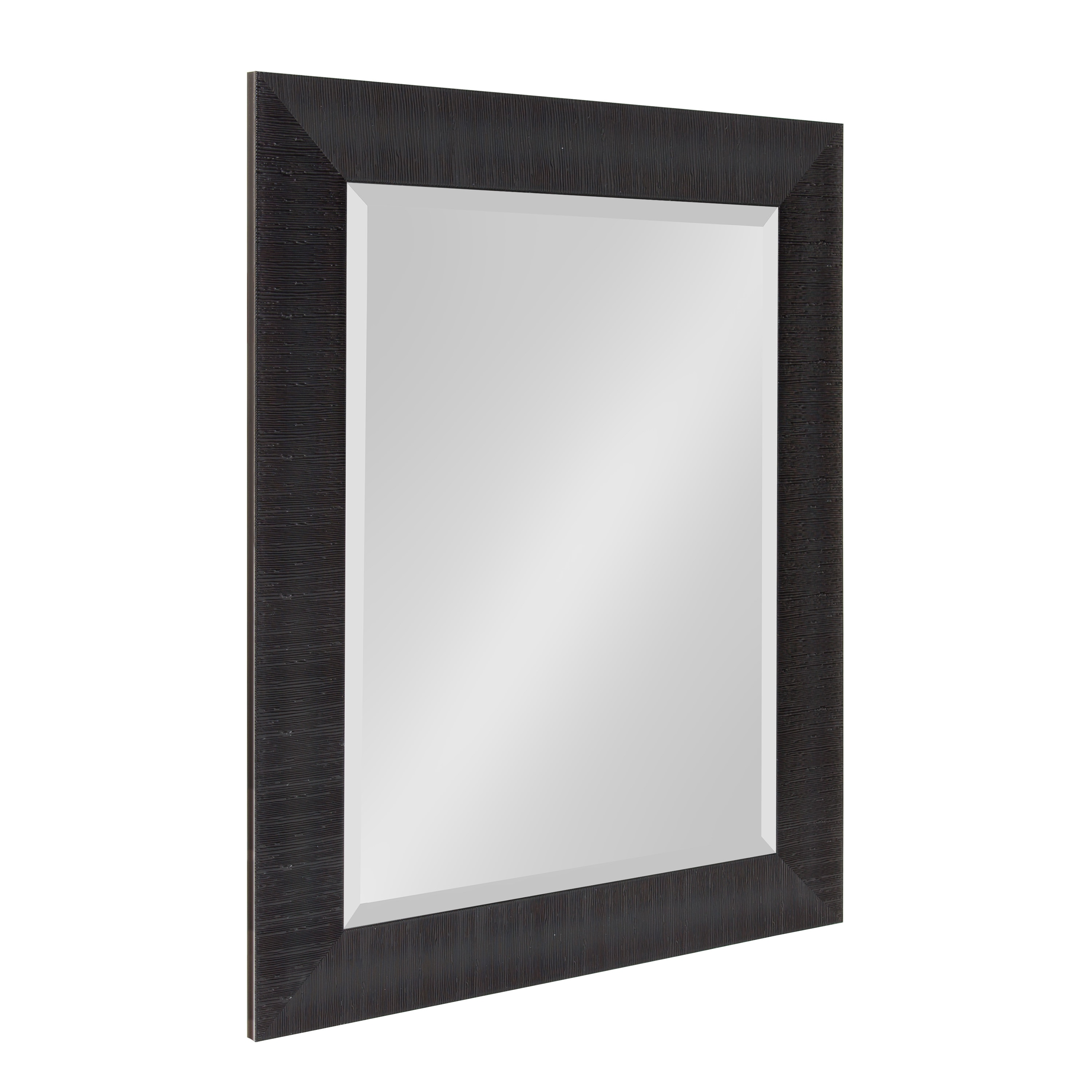 Kate and Laurel Reyna 23.75-in W x 29.75-in H Black Framed Wall Mirror ...