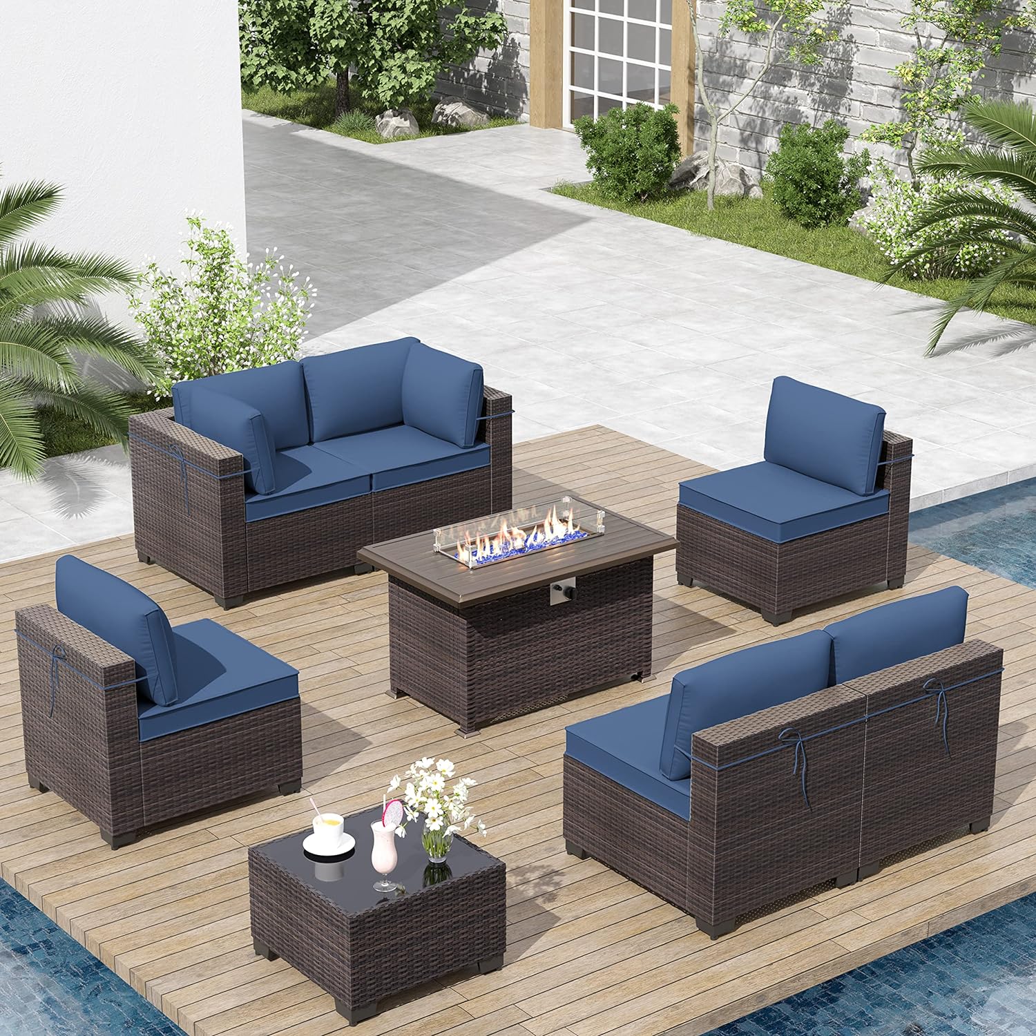 ALAULM LS-7+FP-NAVY Patio-Conversation-Sets - View #8